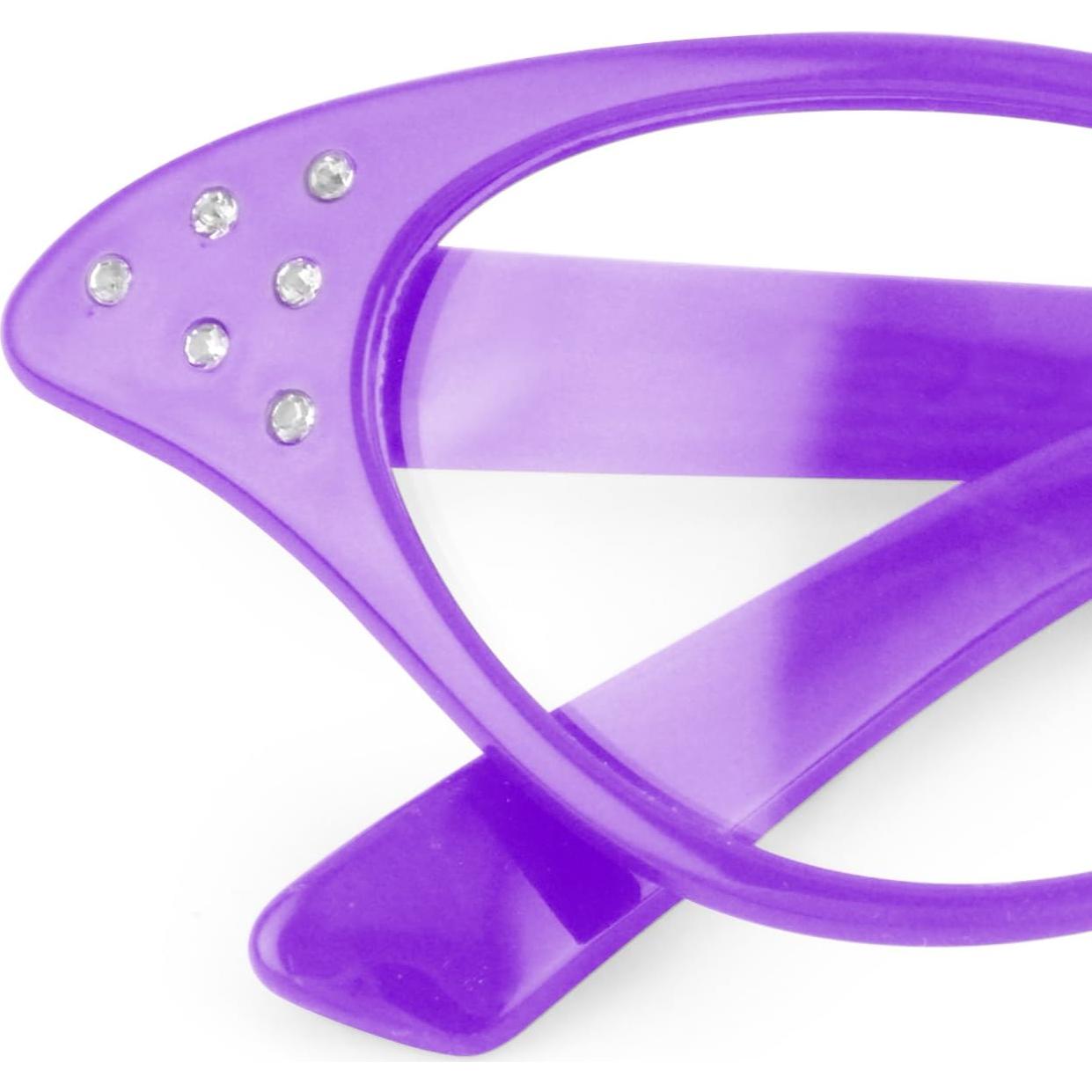 Gafas de Ojo de Gato Hip Hop 50's con Rhinestones para Mujeres