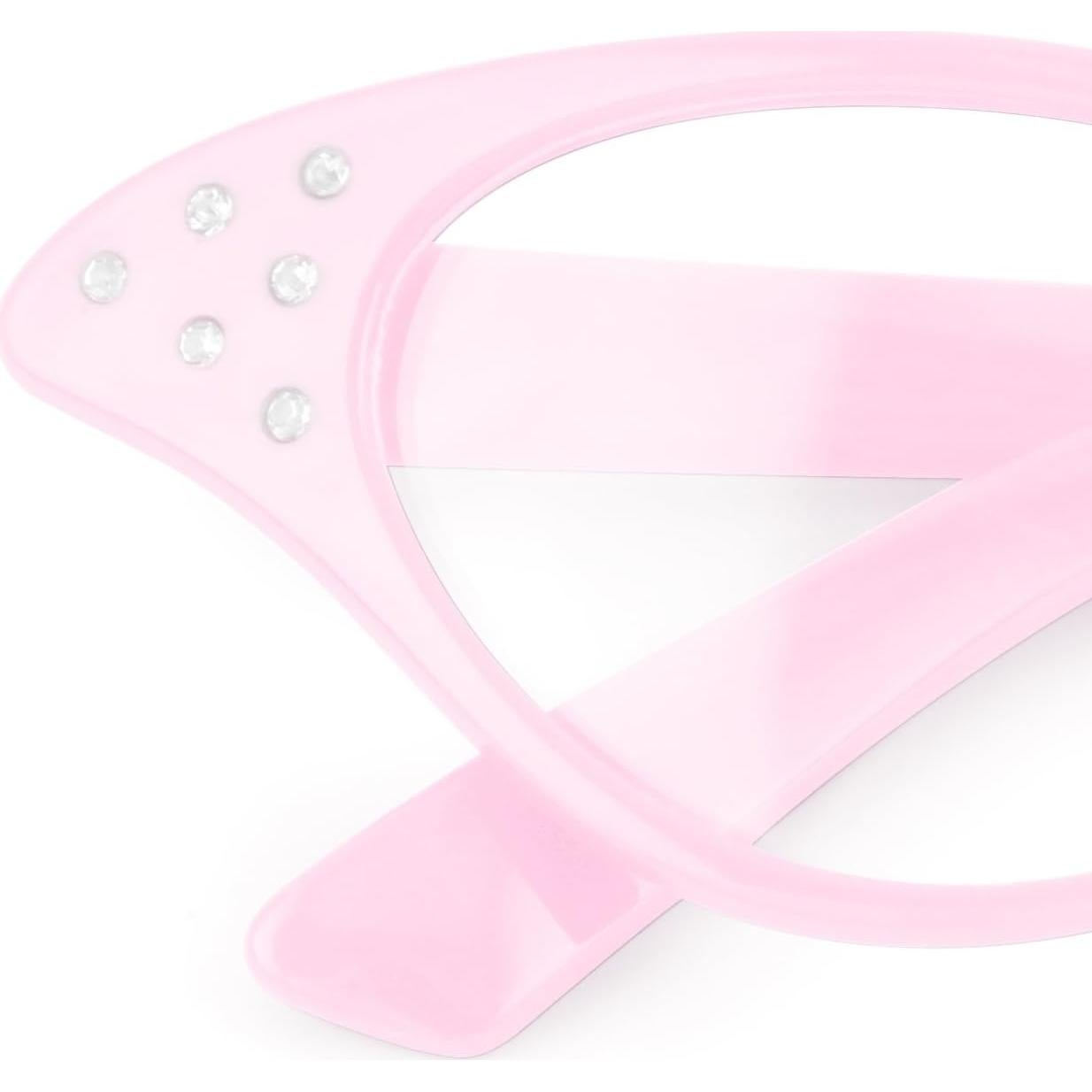 Gafas de Ojo de Gato Hip Hop 50's con Rhinestones Rosa