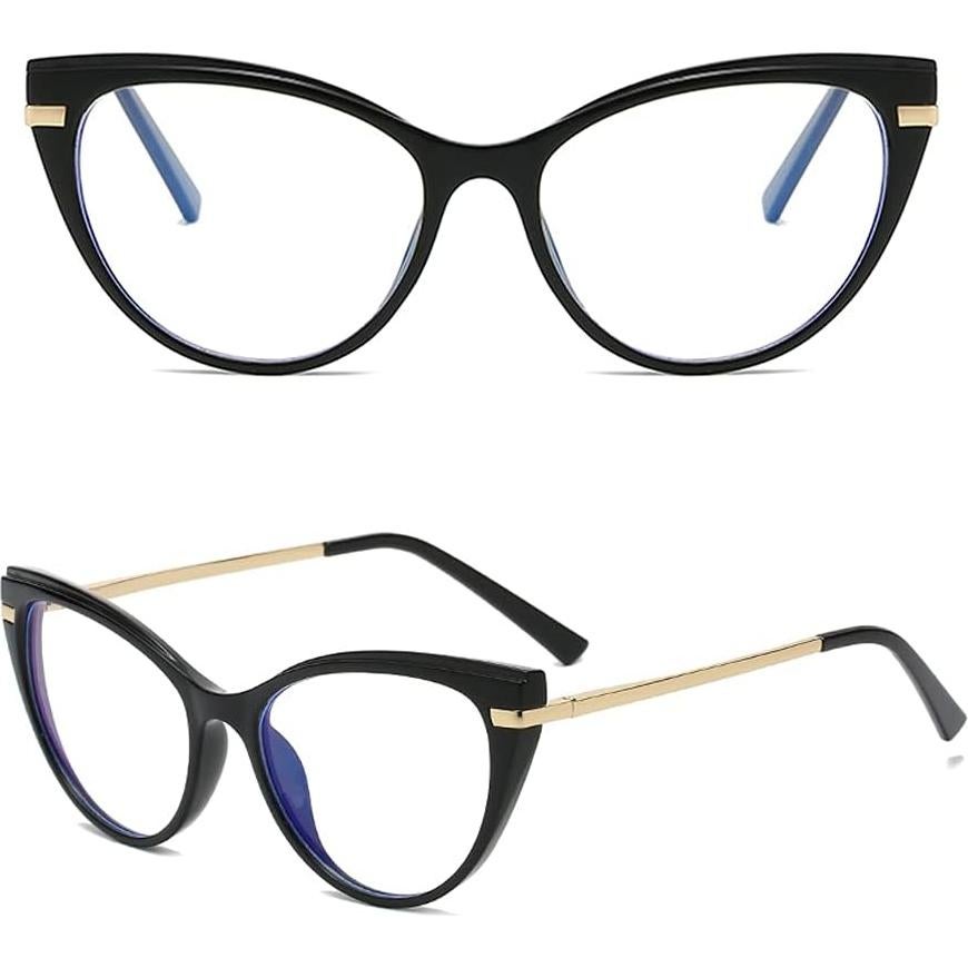 Gafas LJCZKA bloqueadoras luz azul para mujeres, ojo de gato