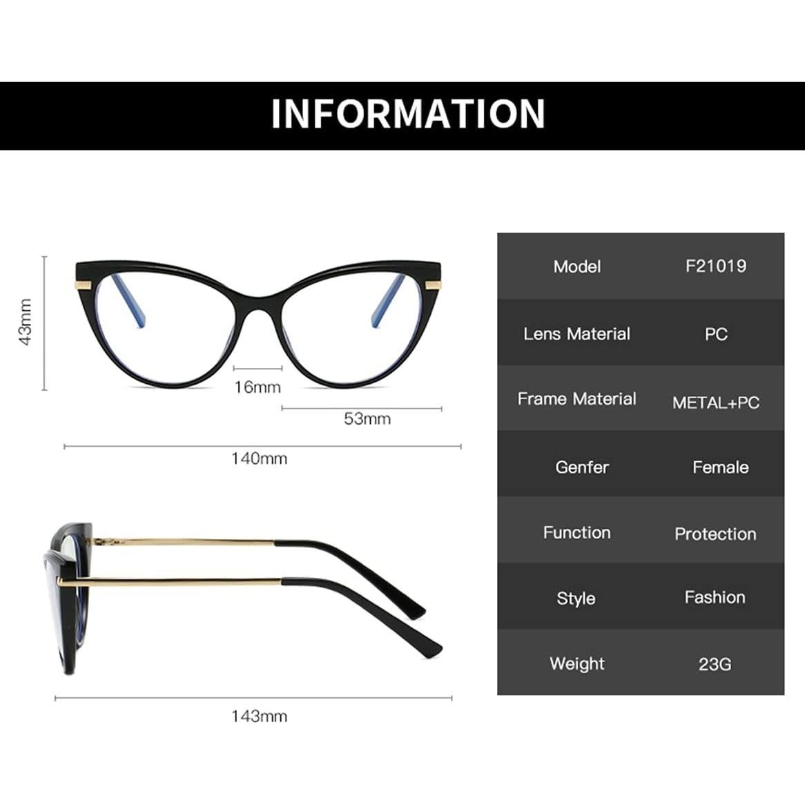 Gafas bloqueadoras de luz azul LJCZKA para mujeres, ojo de gato