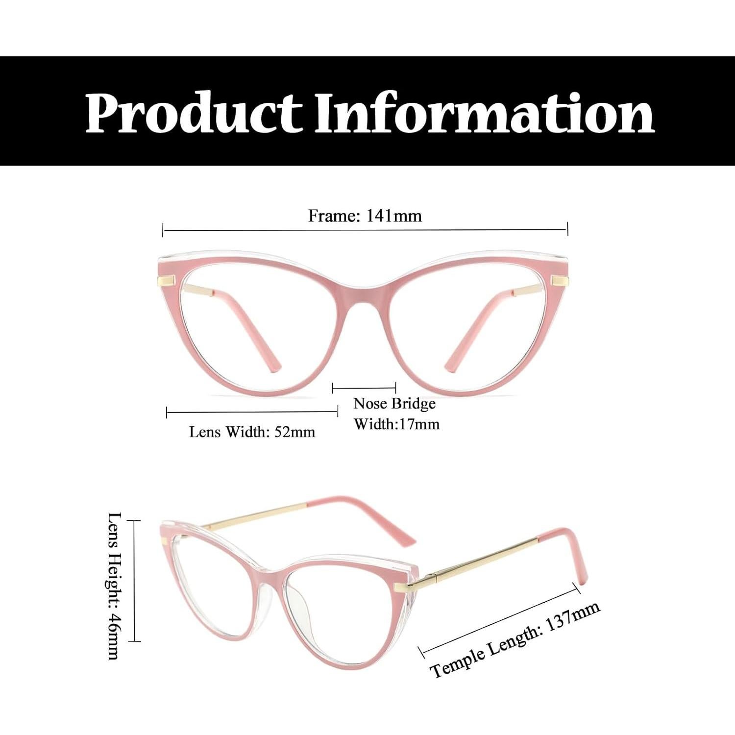 Gafas LJCZKA para Mujeres Anti-Fatiga Ocular Rosa