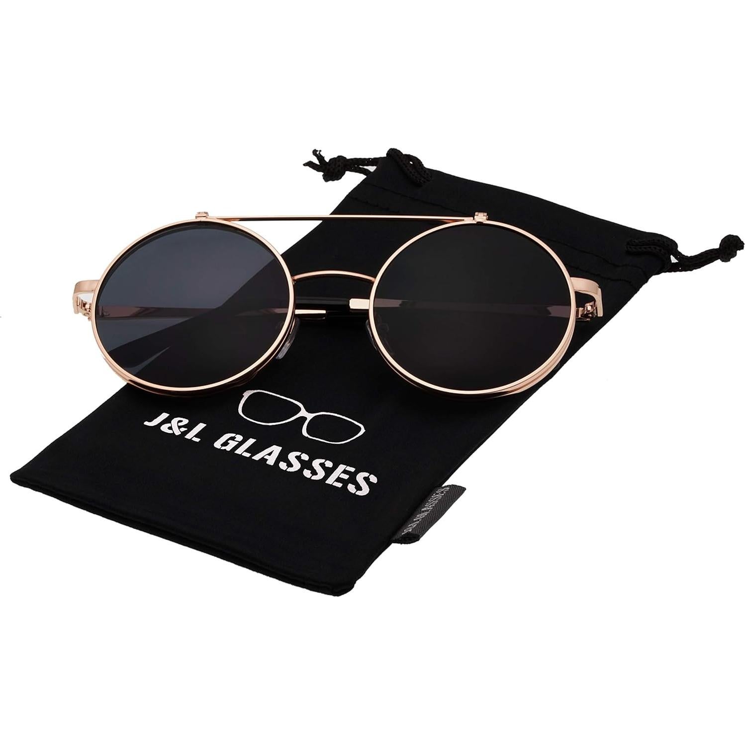 Gafas de Sol Retro J&L Steampunk Flip-Up UV 100%