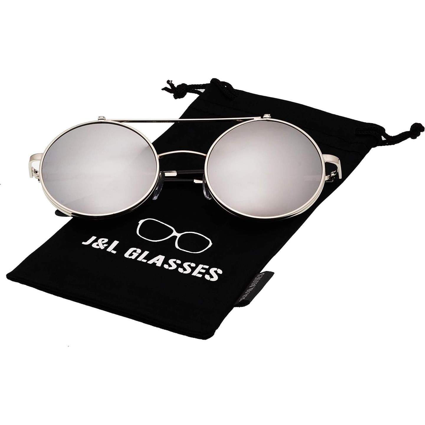 Gafas de Sol Retro J&L Steampunk con Lentes Levantables