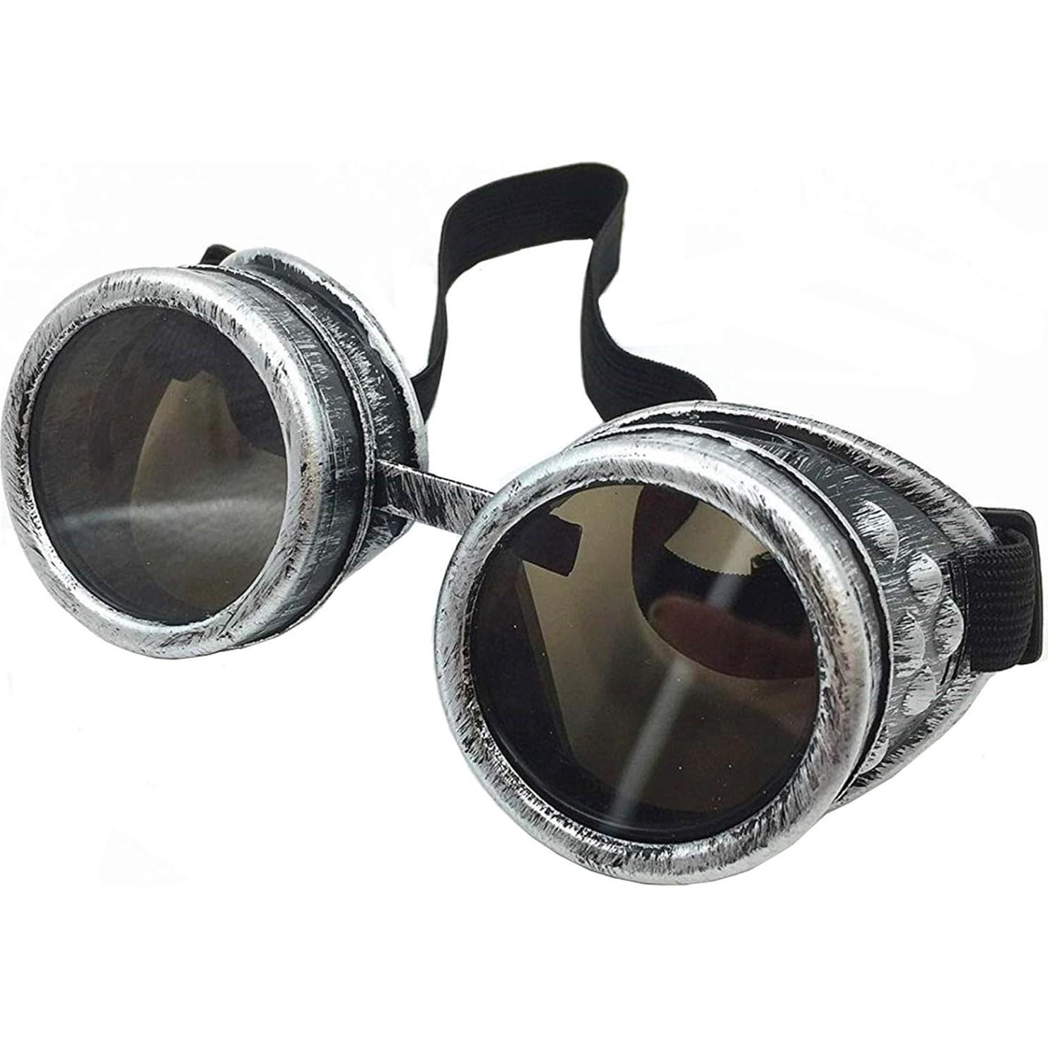 Gafas Vintage Steampunk Plata Antigua para Disfraces