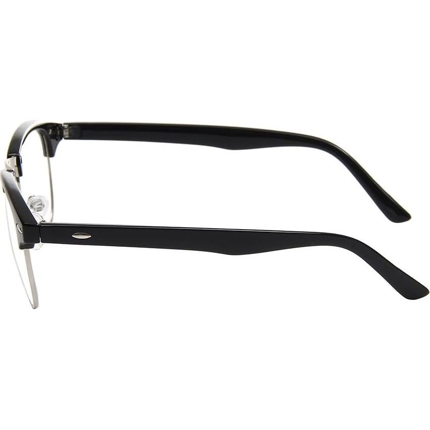 Gafas de media montura Shiratori vintage 47mm transparentes