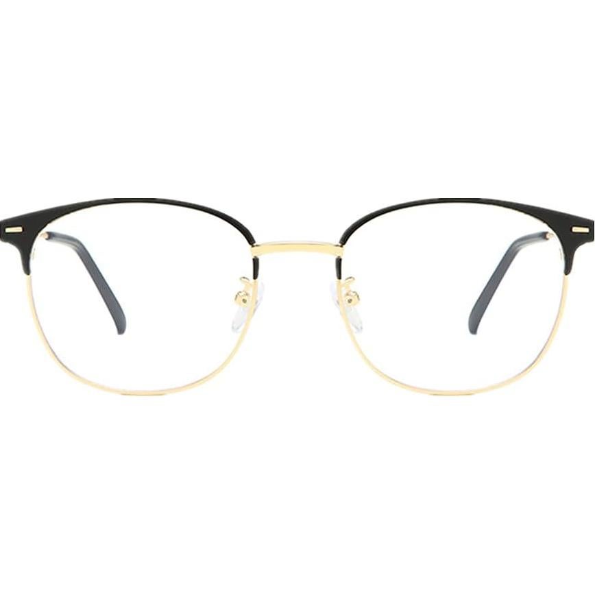 Gafas Vintage Semirrimless Shiratori Negro Dorado 47mm