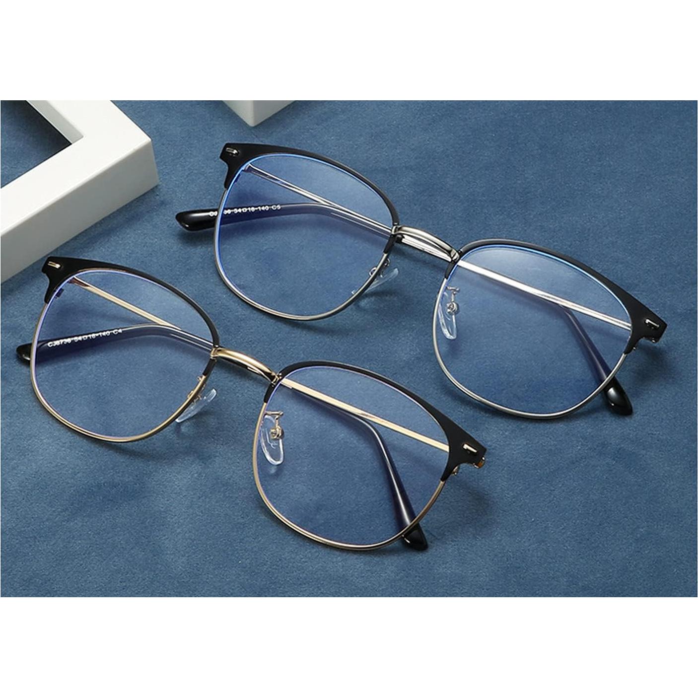 Gafas Vintage Semirrimless Shiratori Negro Dorado 47mm