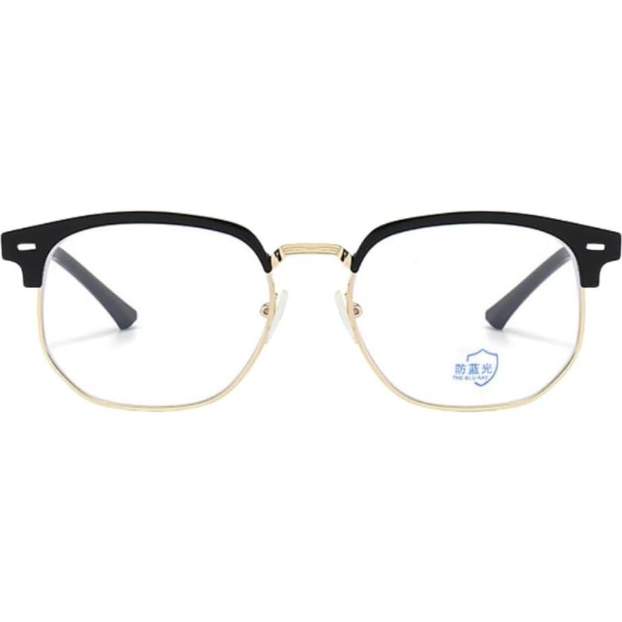 Gafas Vintage Shiratori Oro Negro Lentes Transparentes