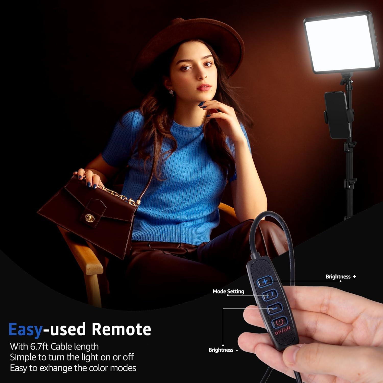 Kit de Iluminación LED NiceVeedi 2800-6500K con Trípode