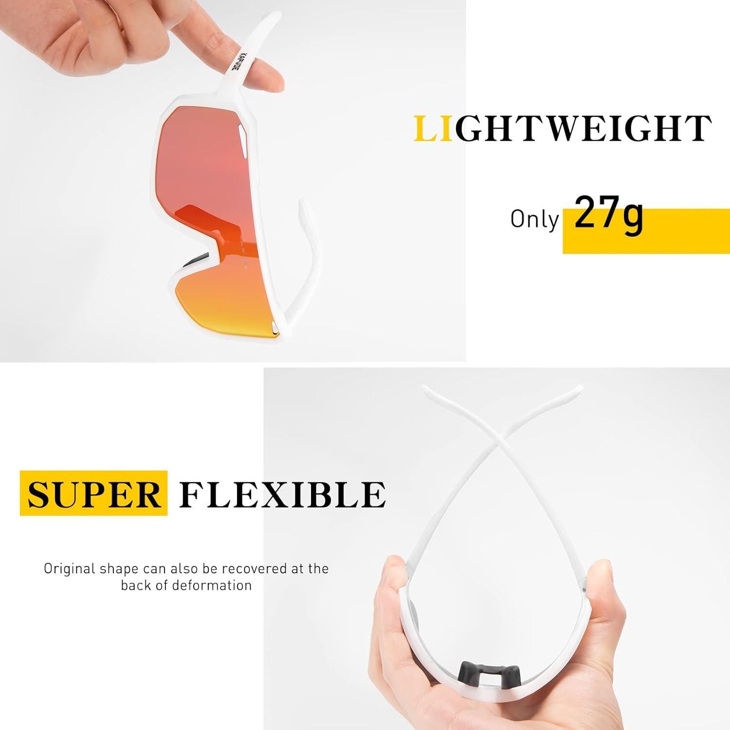 Gafas de Ciclismo KAPVOE K62 Polarizadas UV400 para Deportes