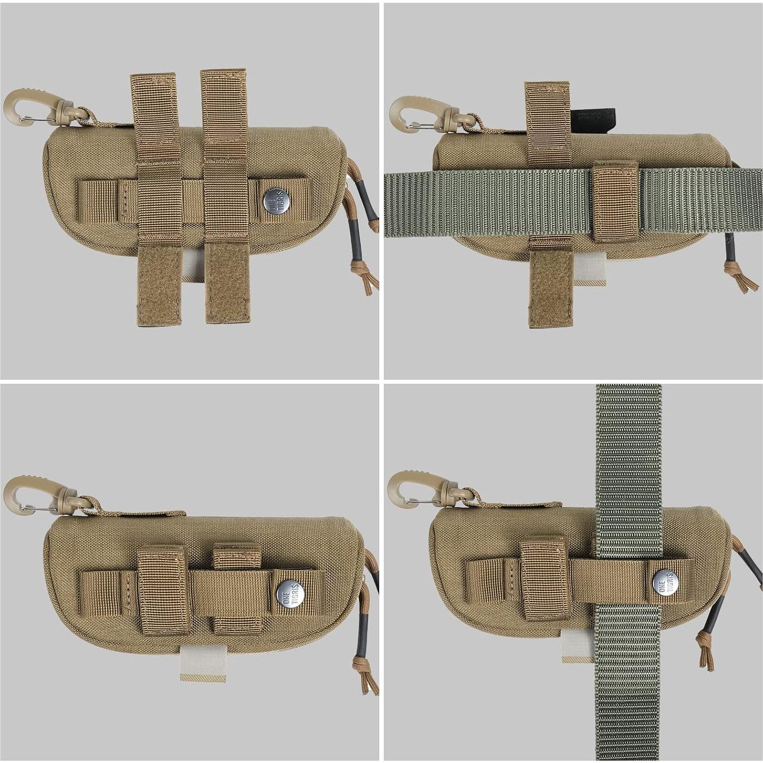 Funda Dura para Gafas OneTigris Táctica Molle Verde 1000D