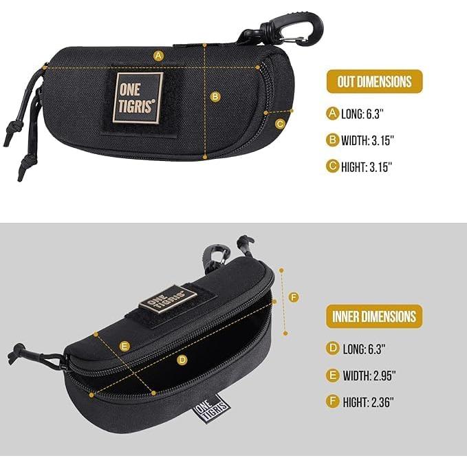 Funda Dura para Gafas OneTigris Camo Negro 1000D Nylon