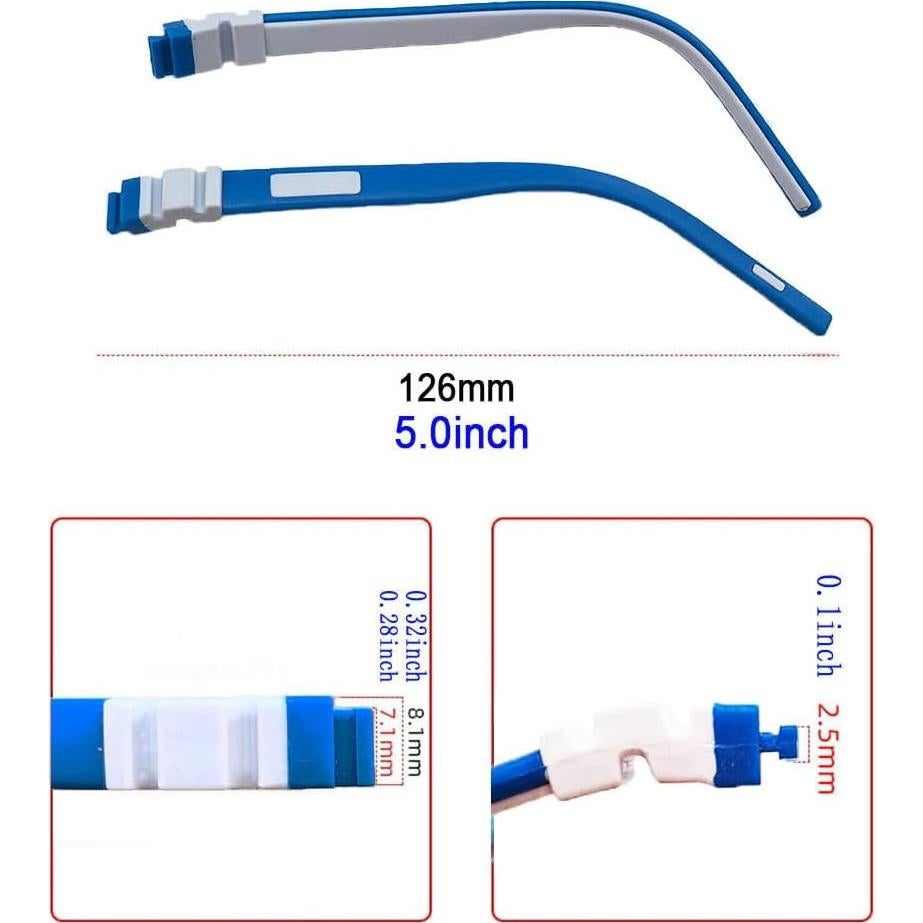 Pierna de Repuesto Gafas Clony Azul Silicona Antideslizante