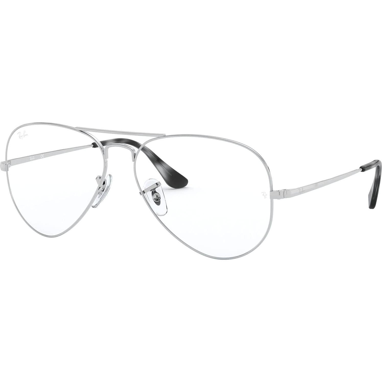 Gafas de Prescripción Ray-Ban Rx6489 Unisex Aviador Plata 55mm