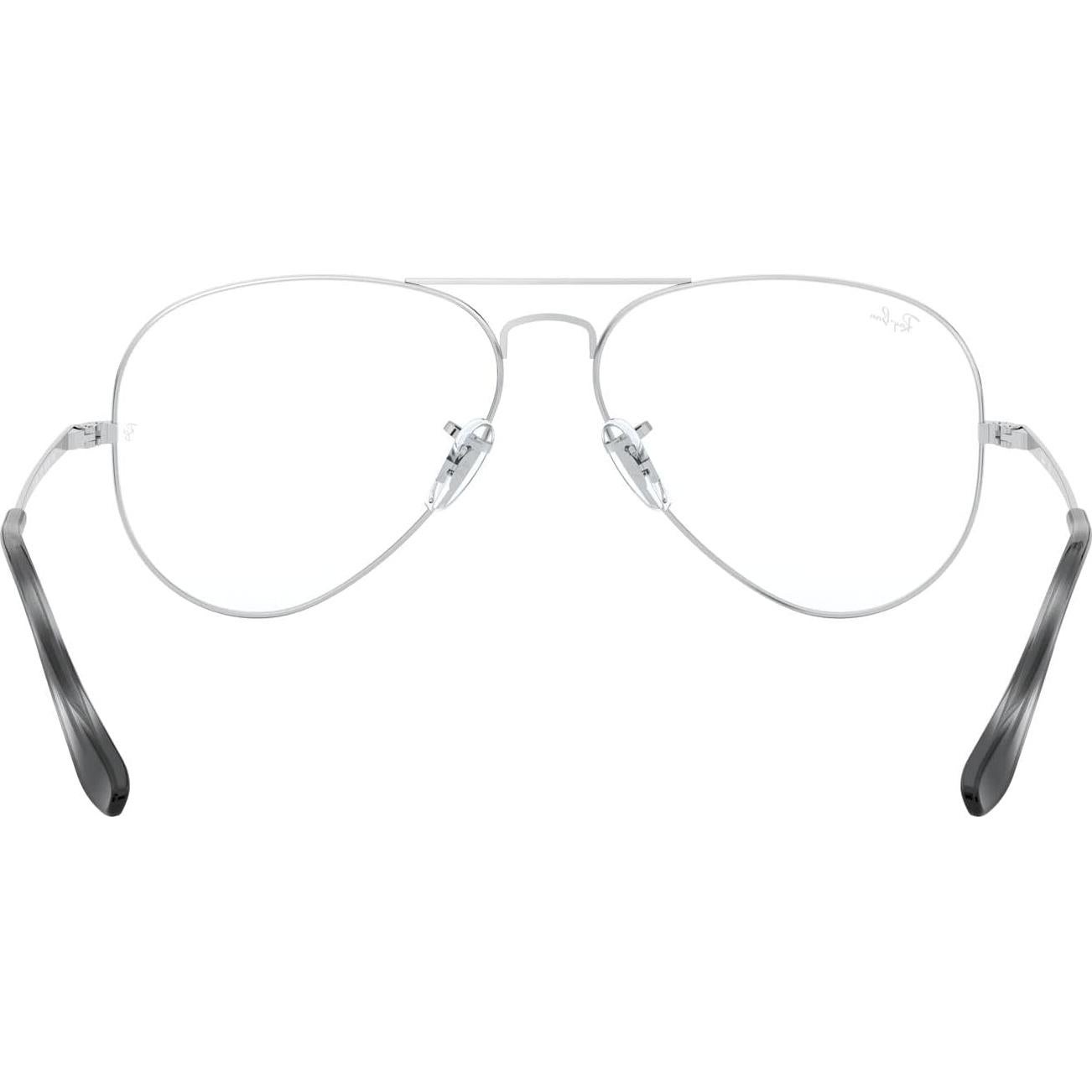 Gafas de Prescripción Ray-Ban Rx6489 Unisex Aviador Plata 55mm