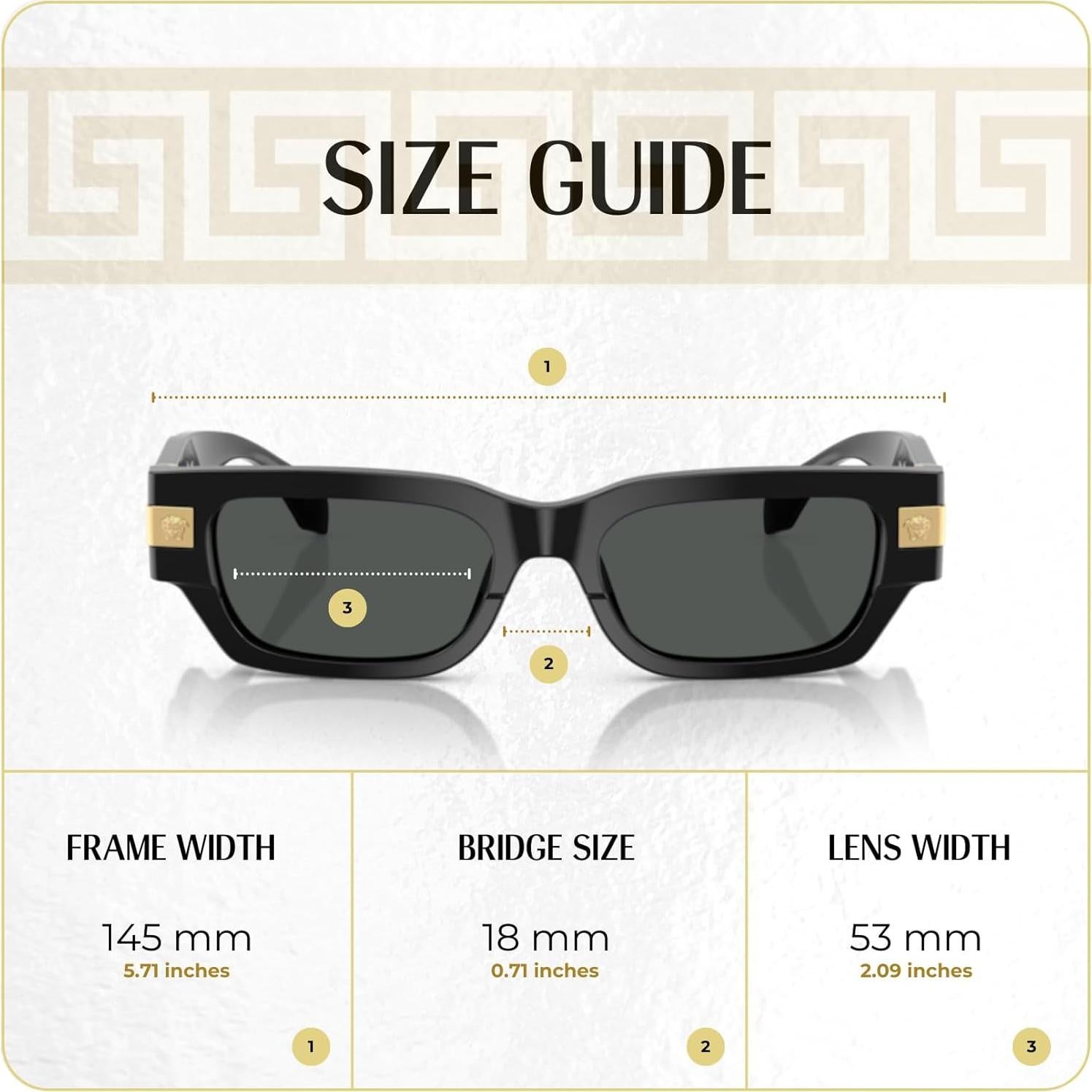 Gafas de sol rectangulares Versace VE4465 para hombres con kit