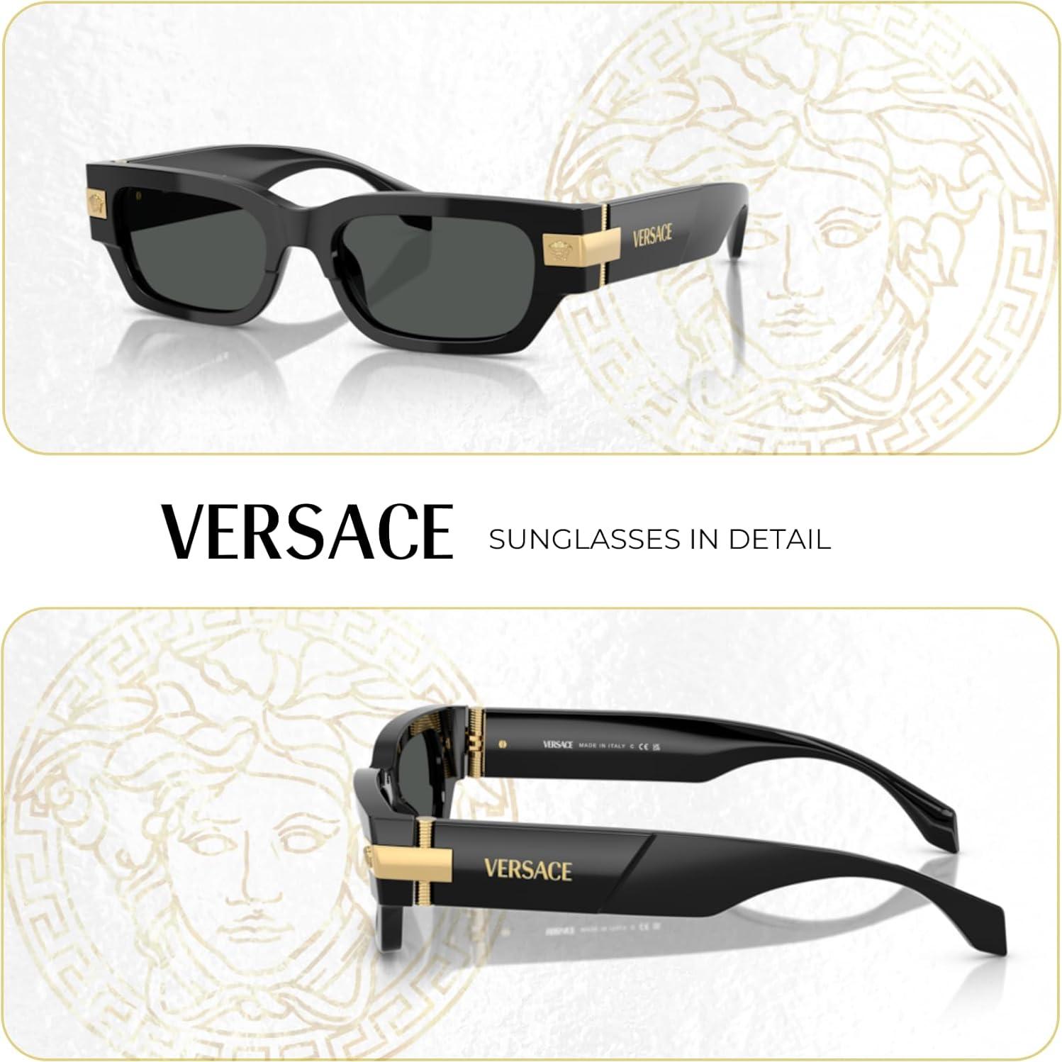Gafas de sol rectangulares Versace VE4465 para hombres con kit