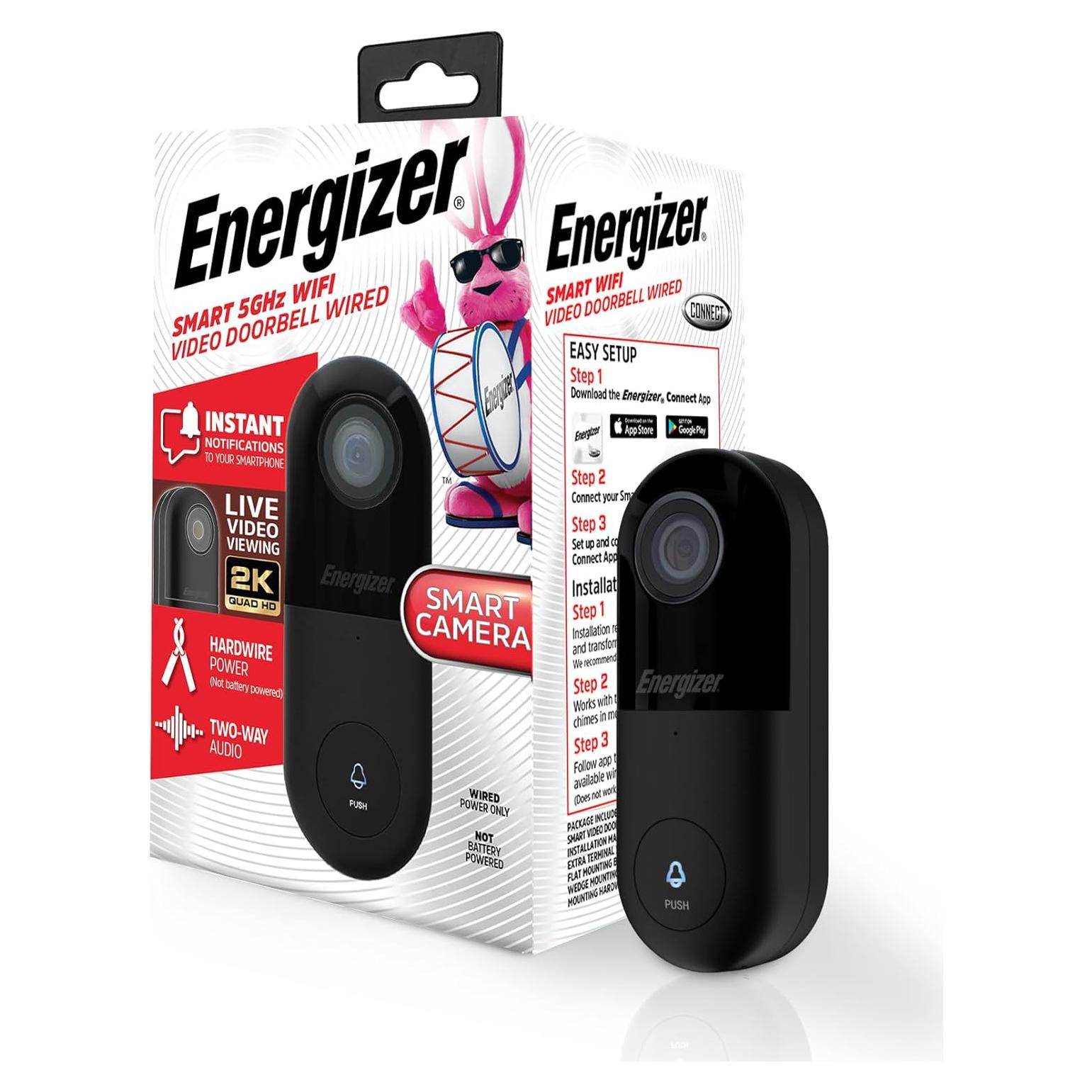 Energizer Timbre Smart 2K Cableado con Audio y Visión Nocturna