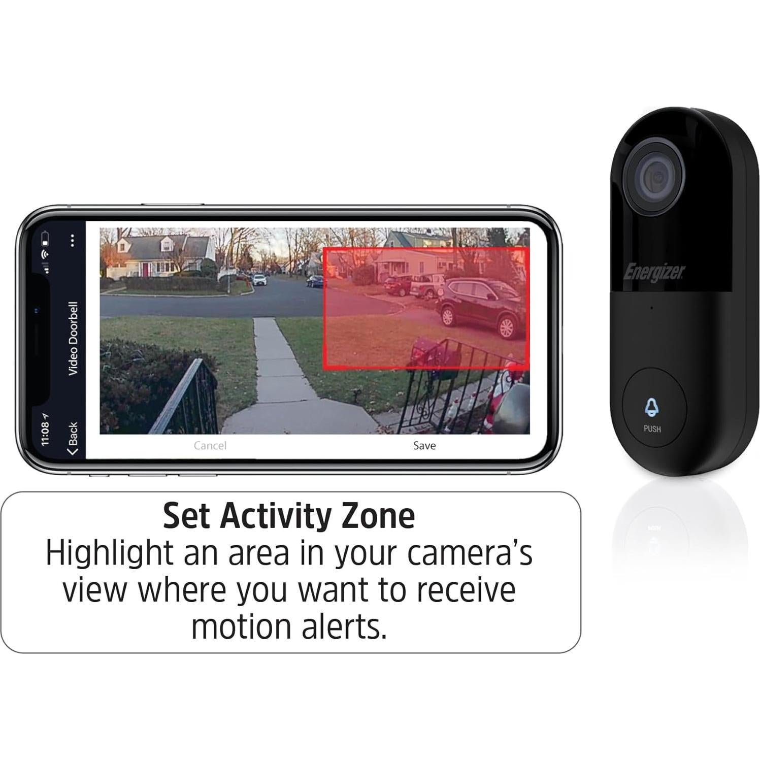 Energizer Timbre Smart 2K Cableado con Audio y Visión Nocturna