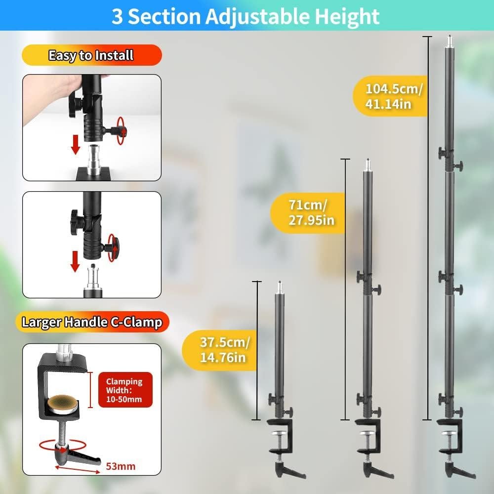 Soporte de escritorio JEBUTU MS05 para cámara 37.5-104.5 cm