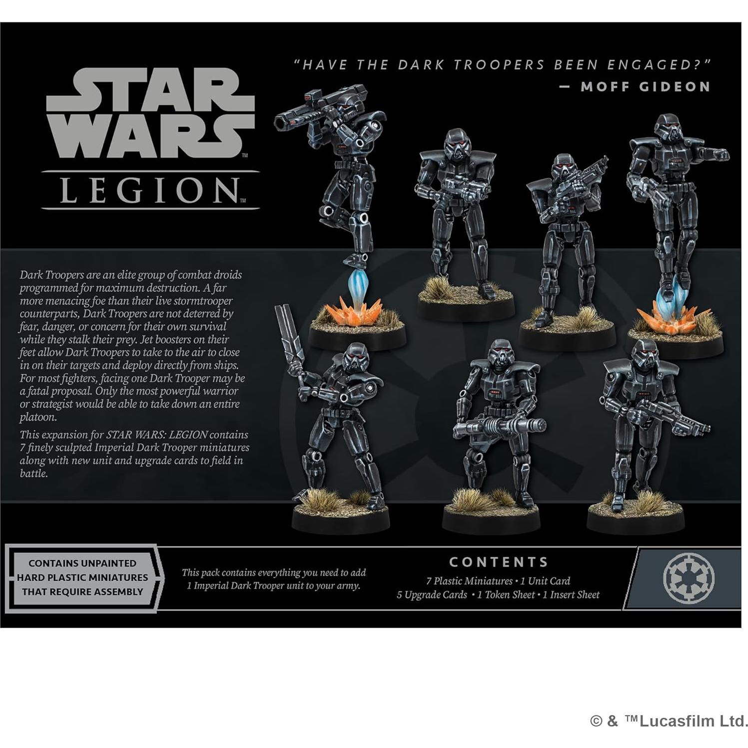 Star Wars: Legion Dark Troopers Imperiales - Miniaturas 7 Unidades