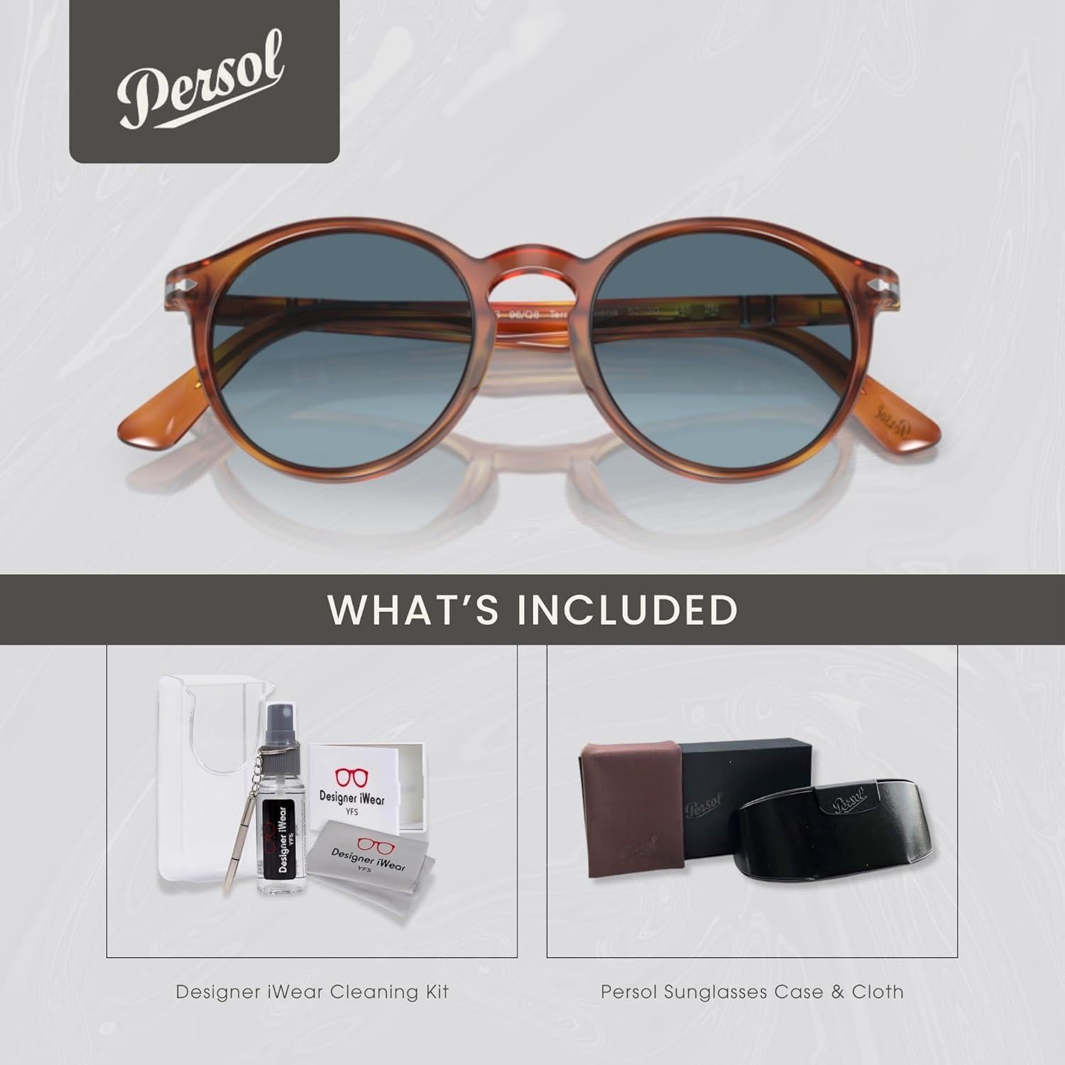 Gafas de Sol Persol PO3171S Hombres 52mm Terra Di Siena