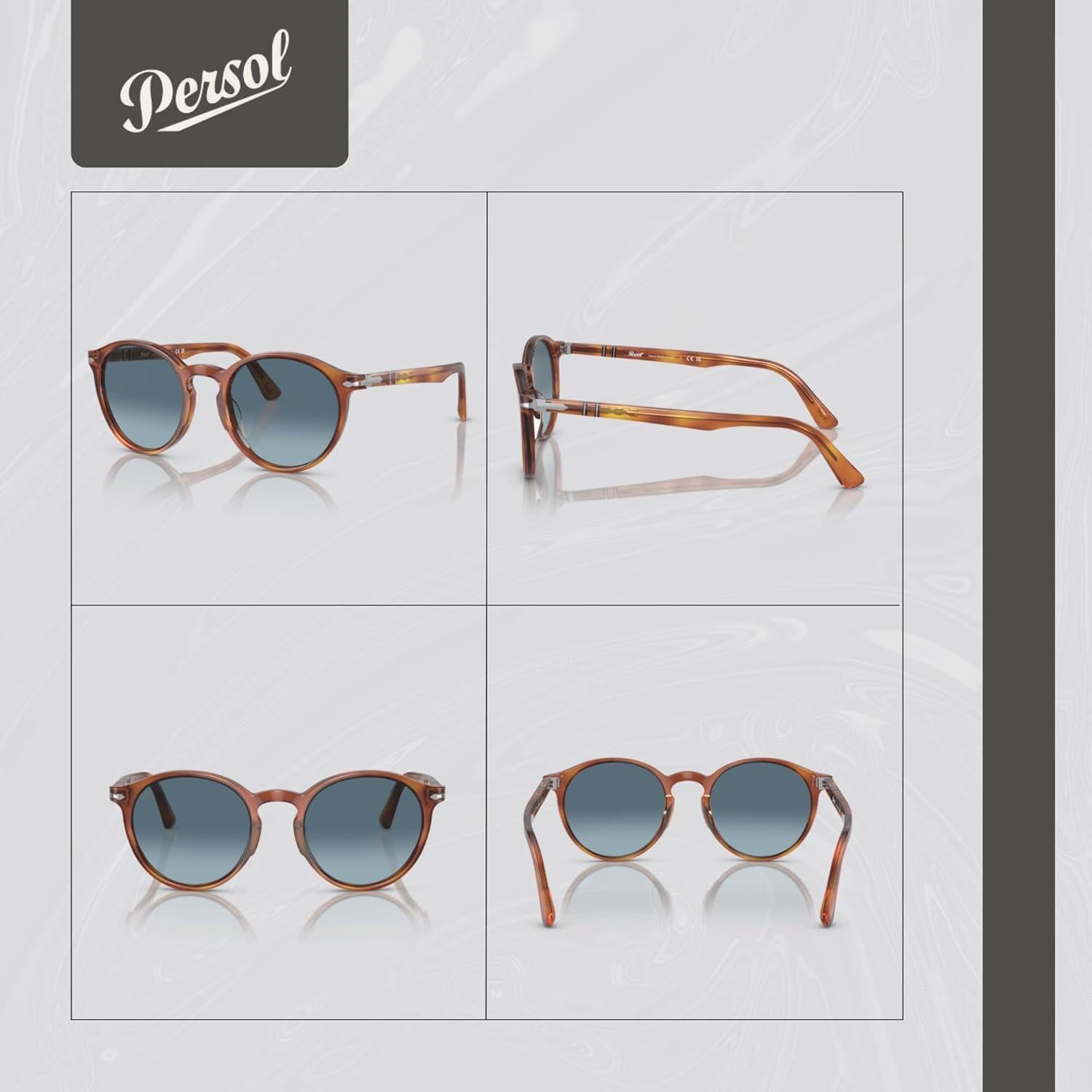 Gafas de Sol Persol PO3171S Hombres 52mm Terra Di Siena