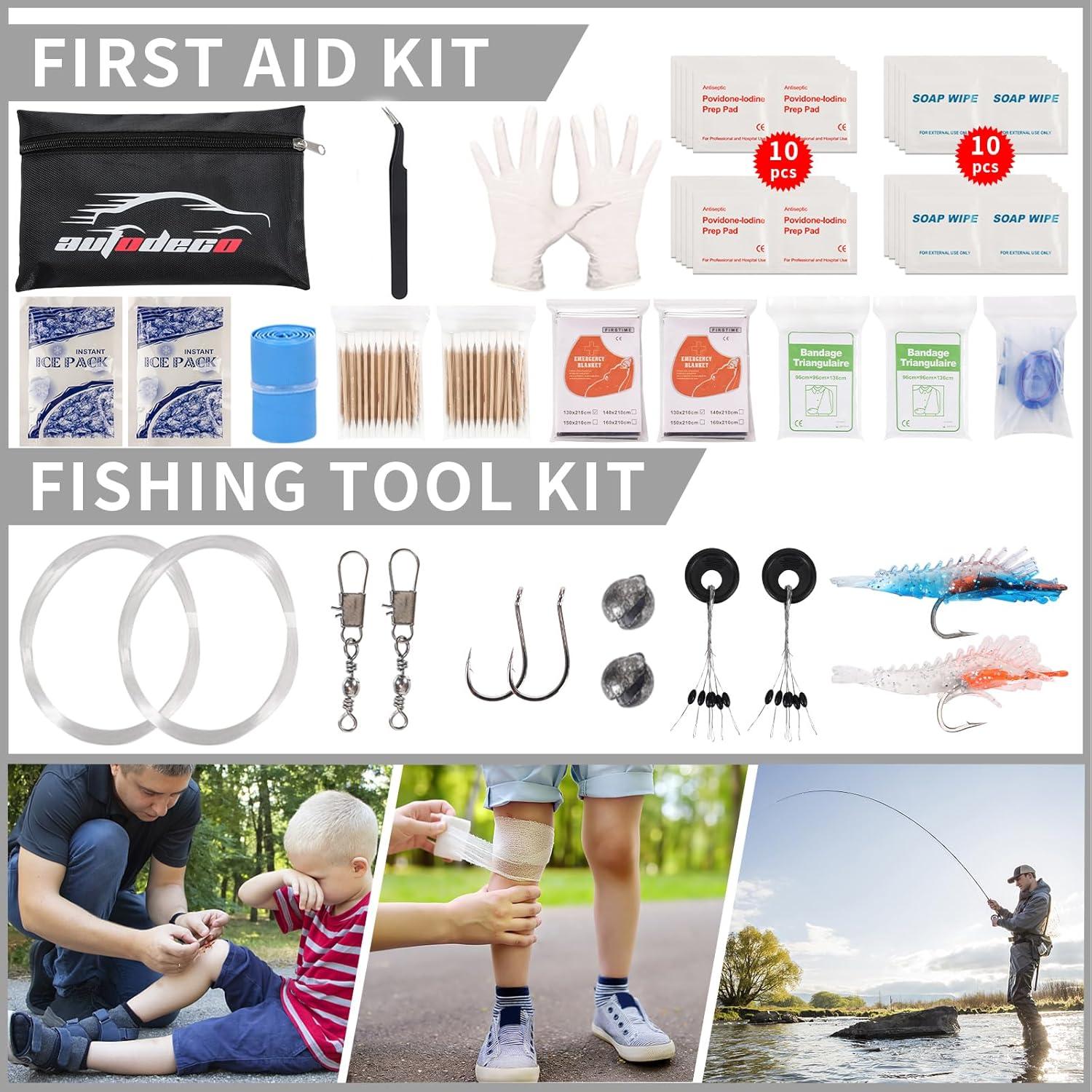 Kit de Supervivencia 142 en 1 GPUSFAK con Primeros Auxilios Negro