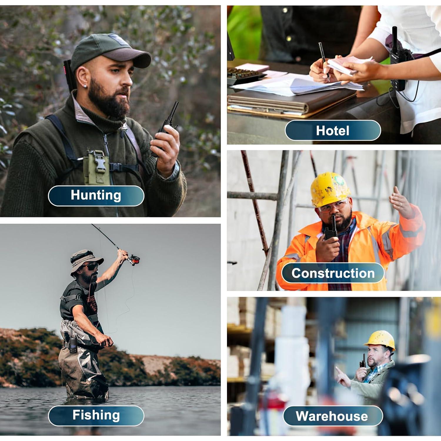 Walkie Talkies KETELESE T1 FRS 6 Unidades Recargables USB-C