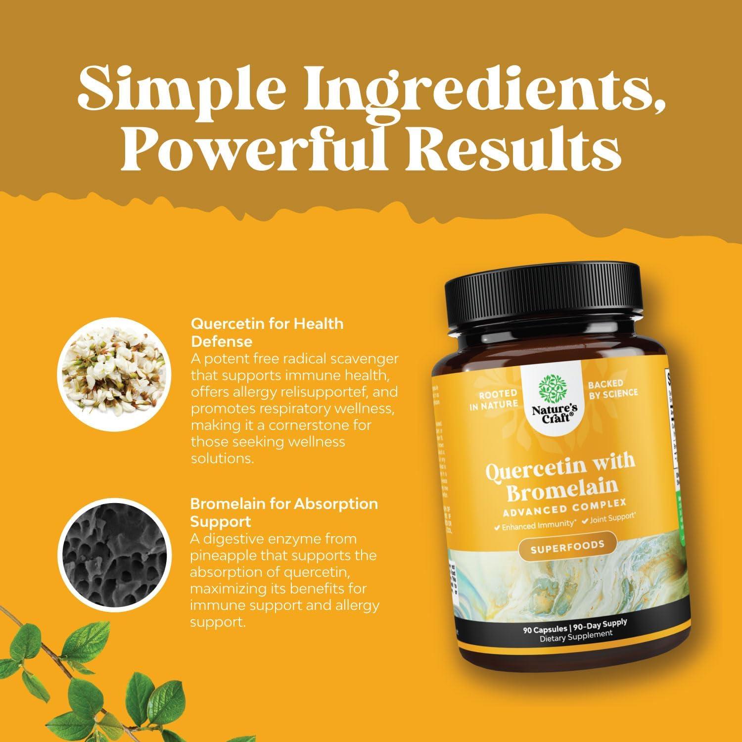 Suplemento de Quercetina con Bromelina 500mg - 90 Cápsulas