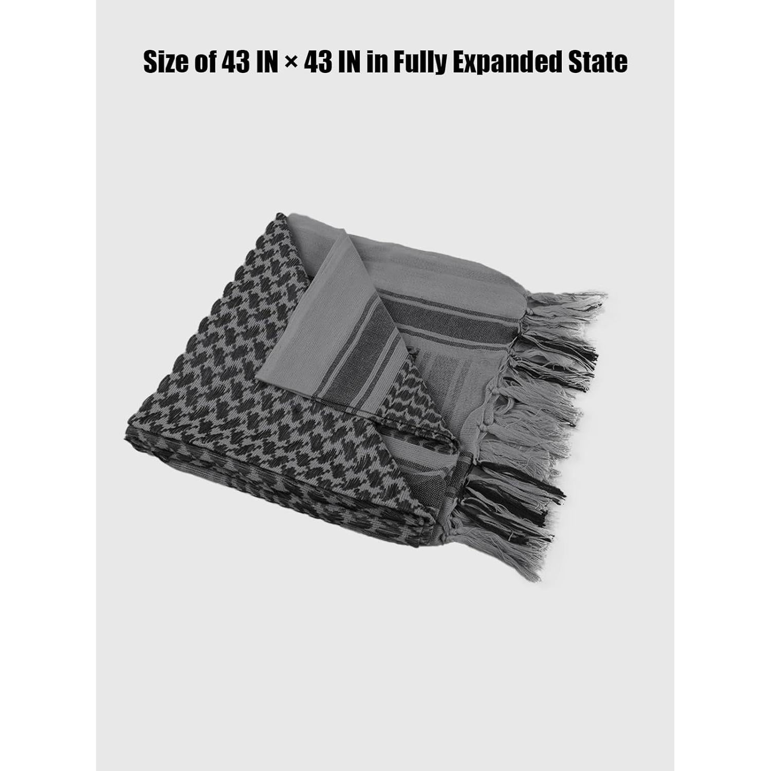 Bufanda Shemagh Militar SOLDADO LIBRE Táctica Gris 109 cm