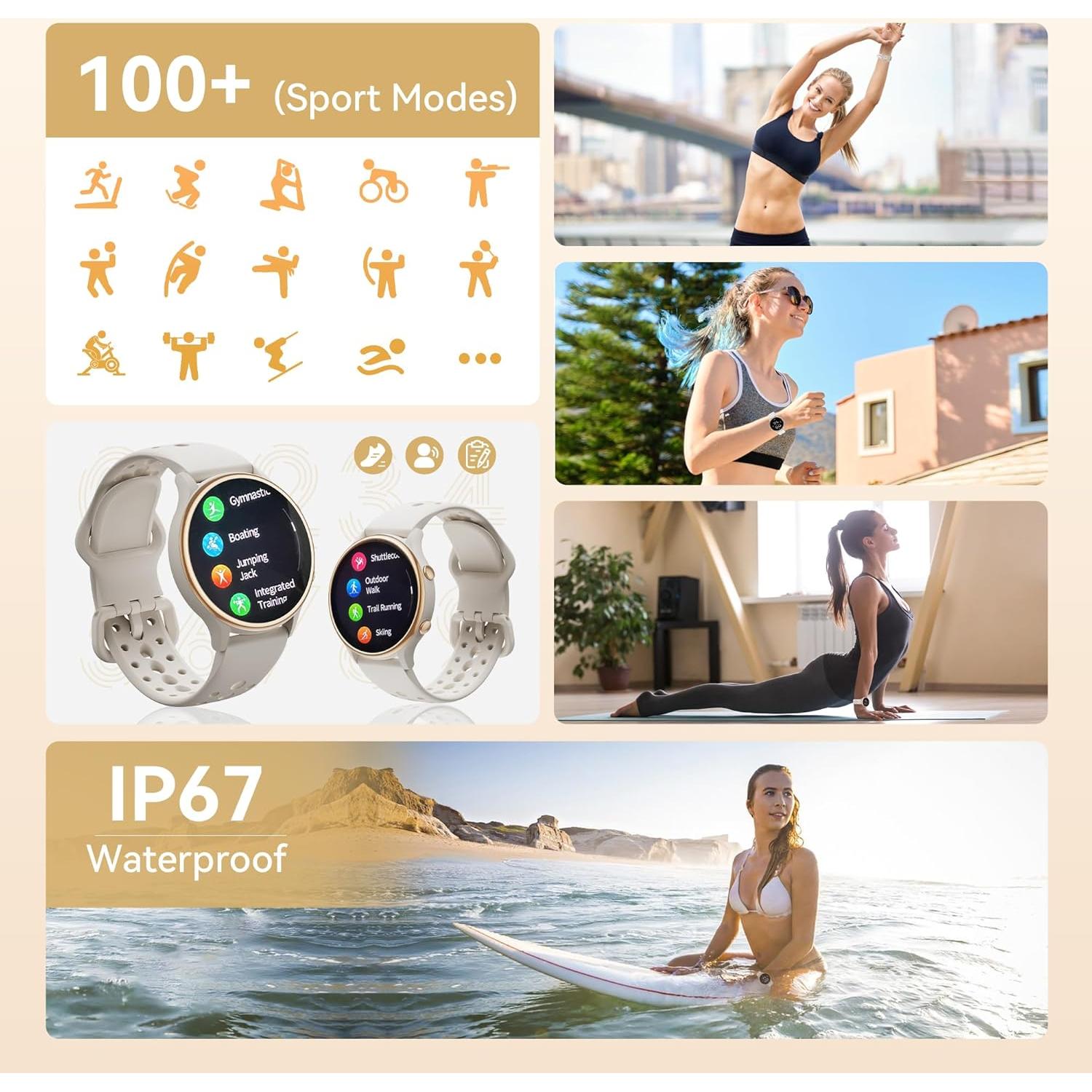 Reloj Inteligente KEEPONFIT K35 Gris con Monitor de Salud