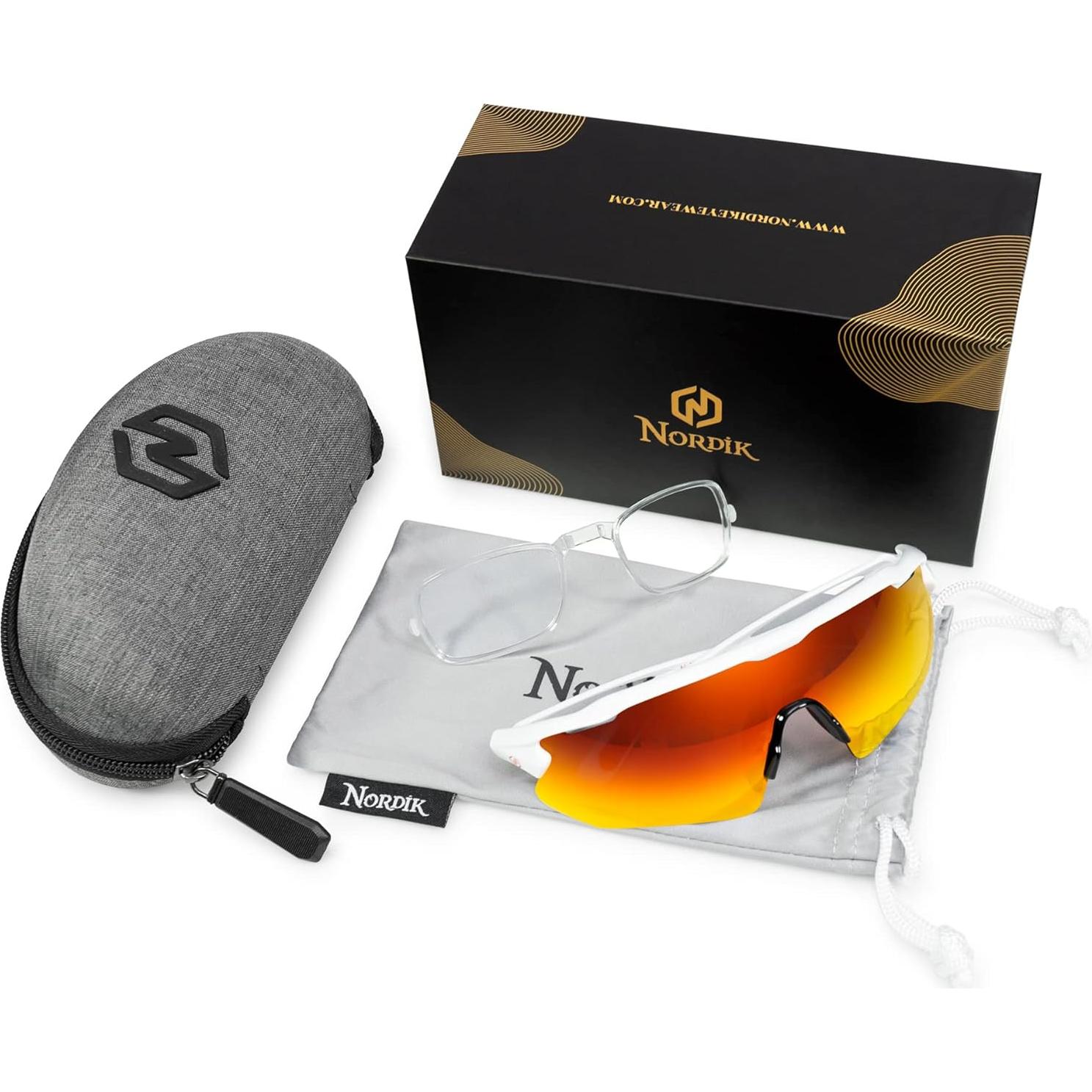 Gafas de Ciclismo Nordik AKSEL - UV400 y Lentes Rojas