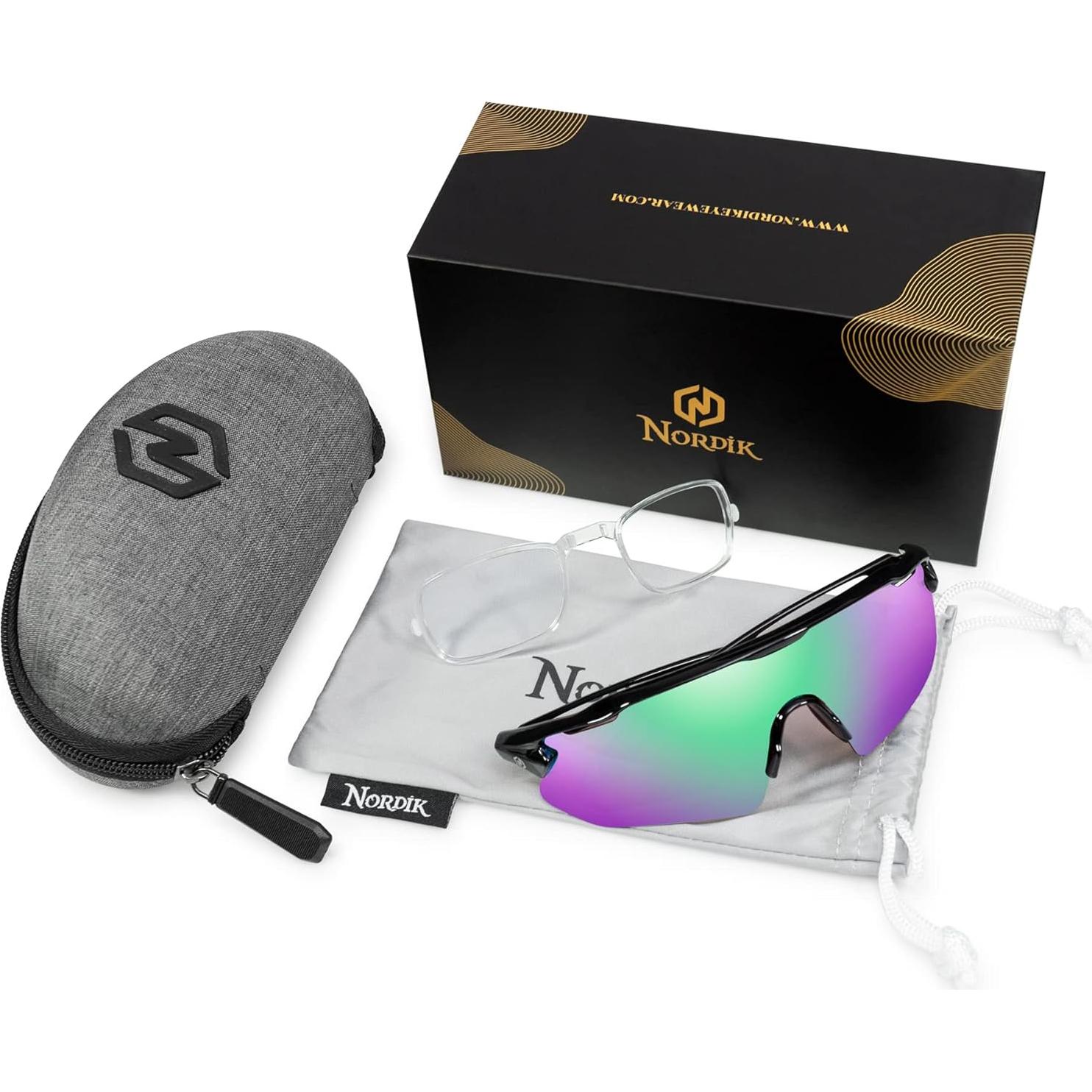 Gafas de Ciclismo Nordik AKSEL - UV400, Lentes Verde Soñado