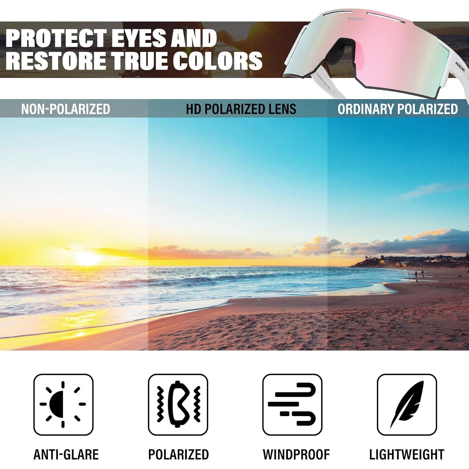 Gafas de sol deportivas ZEMFAY UV400 ligeras y cómodas