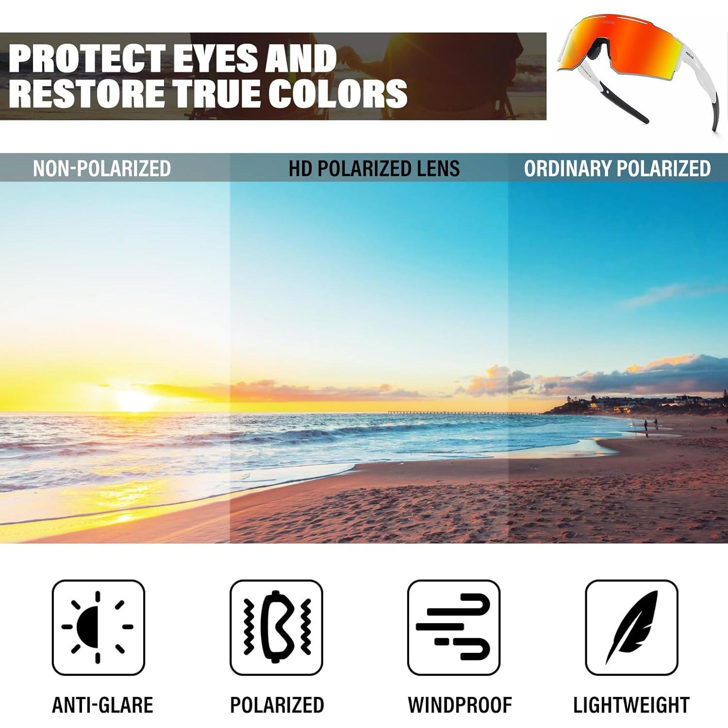 Gafas de sol ZEMFAY UV400 deportivas para ciclismo y golf