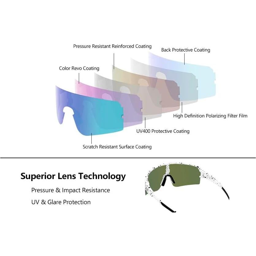Gafas de sol polarizadas ZEMFAY UV400 para ciclismo y correr