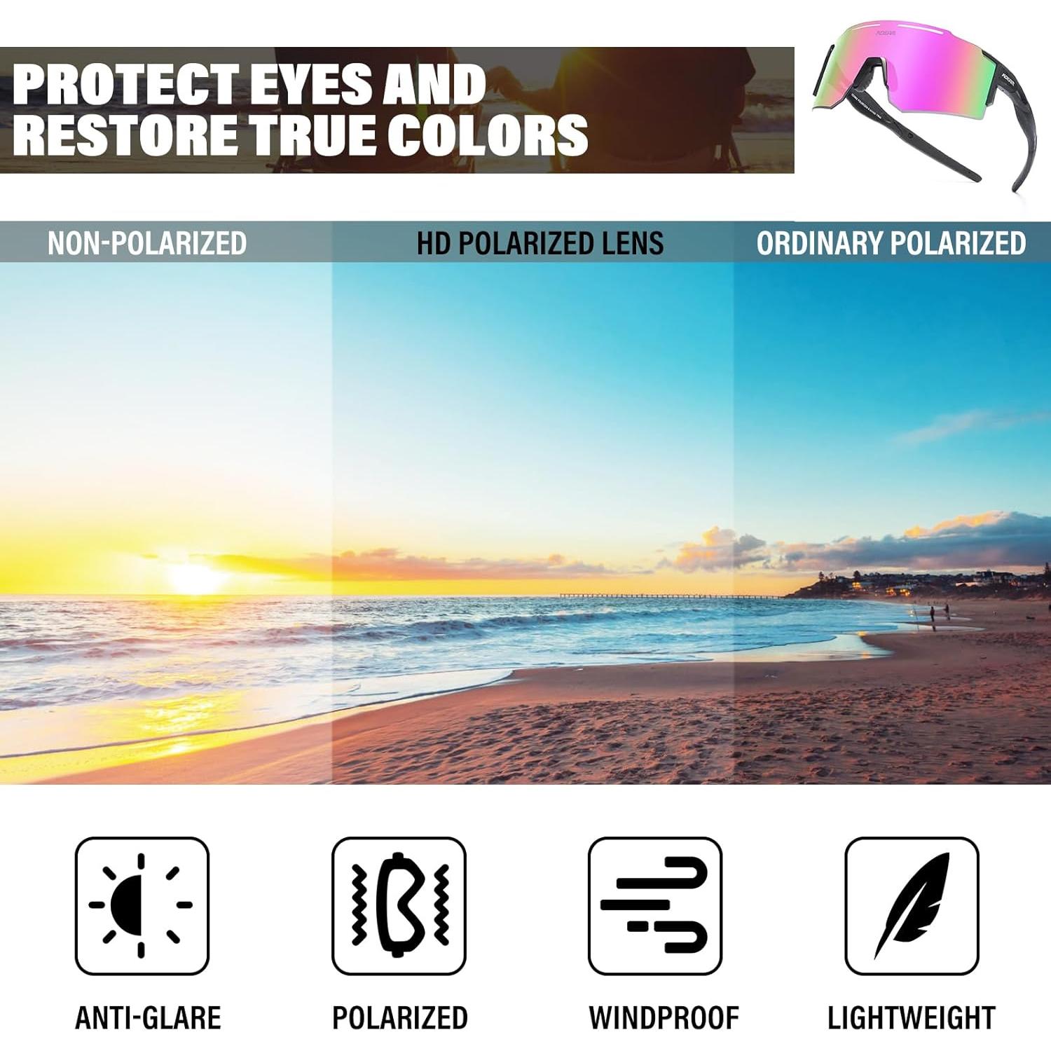 Gafas de sol ZEMFAY UV400 deportivas unisex ligeras