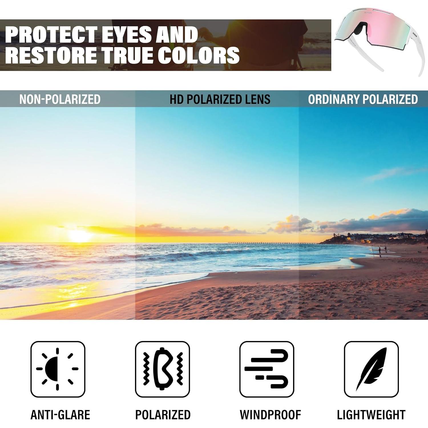 Gafas de sol ZEMFAY UV400 deportivas unisex ligeras