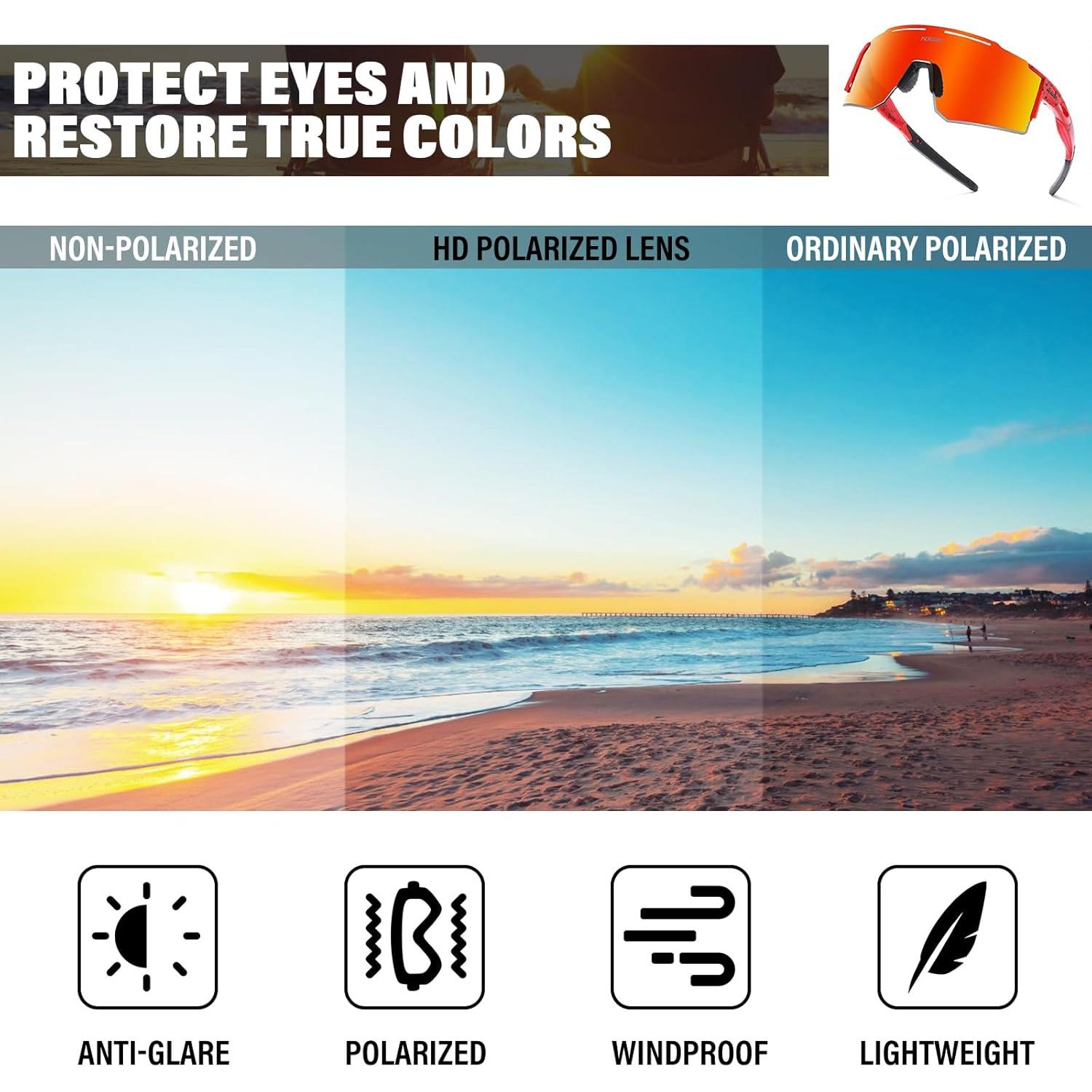 Gafas de sol deportivas ZEMFAY UV400 ligeras y cómodas