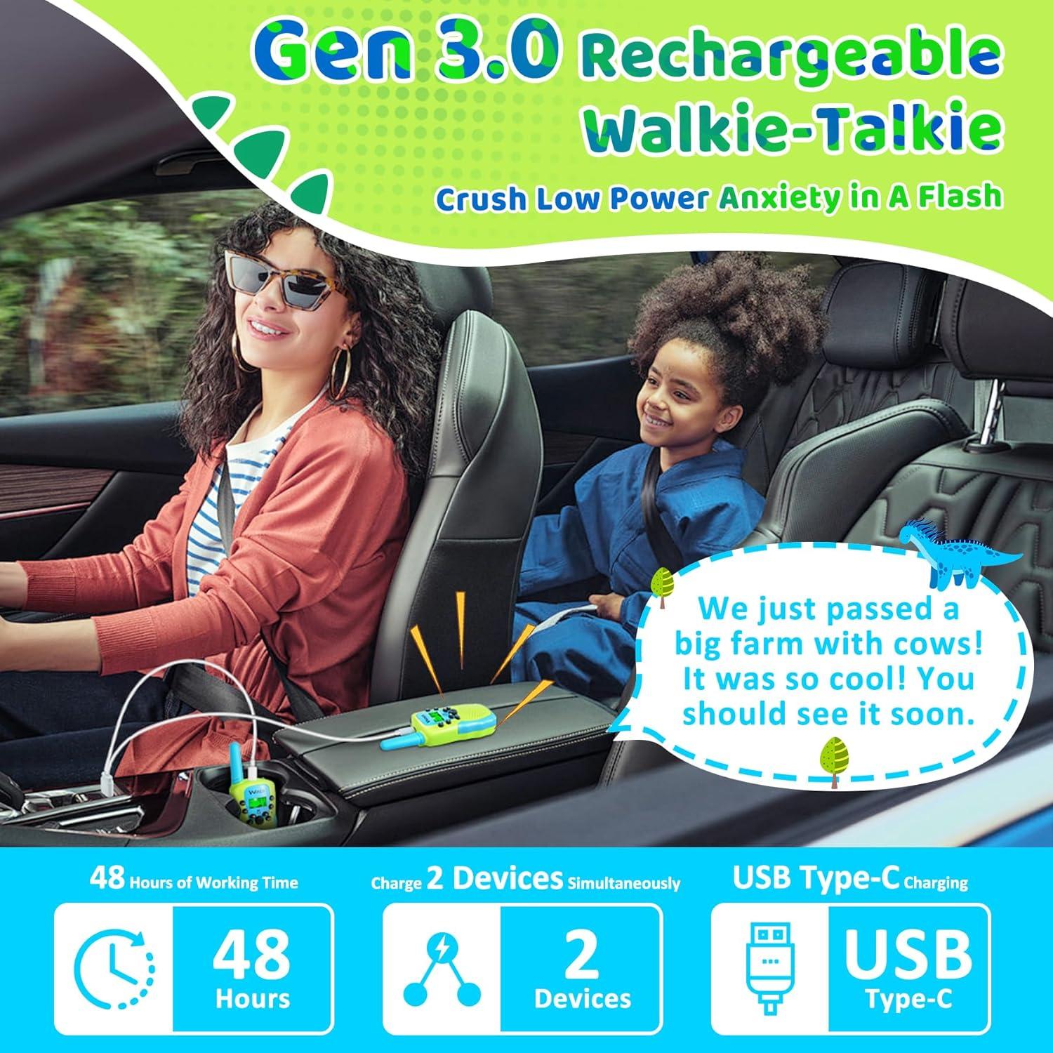 Walkie Talkies Vvinca T-388 Recargables 3000m Niños