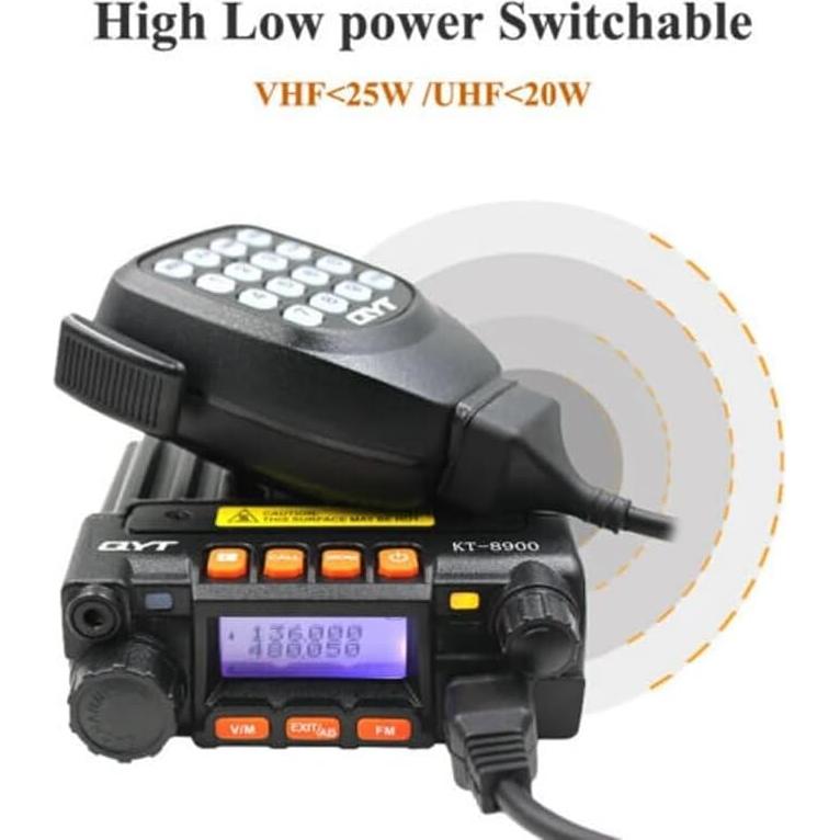 Radio Móvil Doble Banda VHF/UHF QYT KT8900 20W 200 Canales