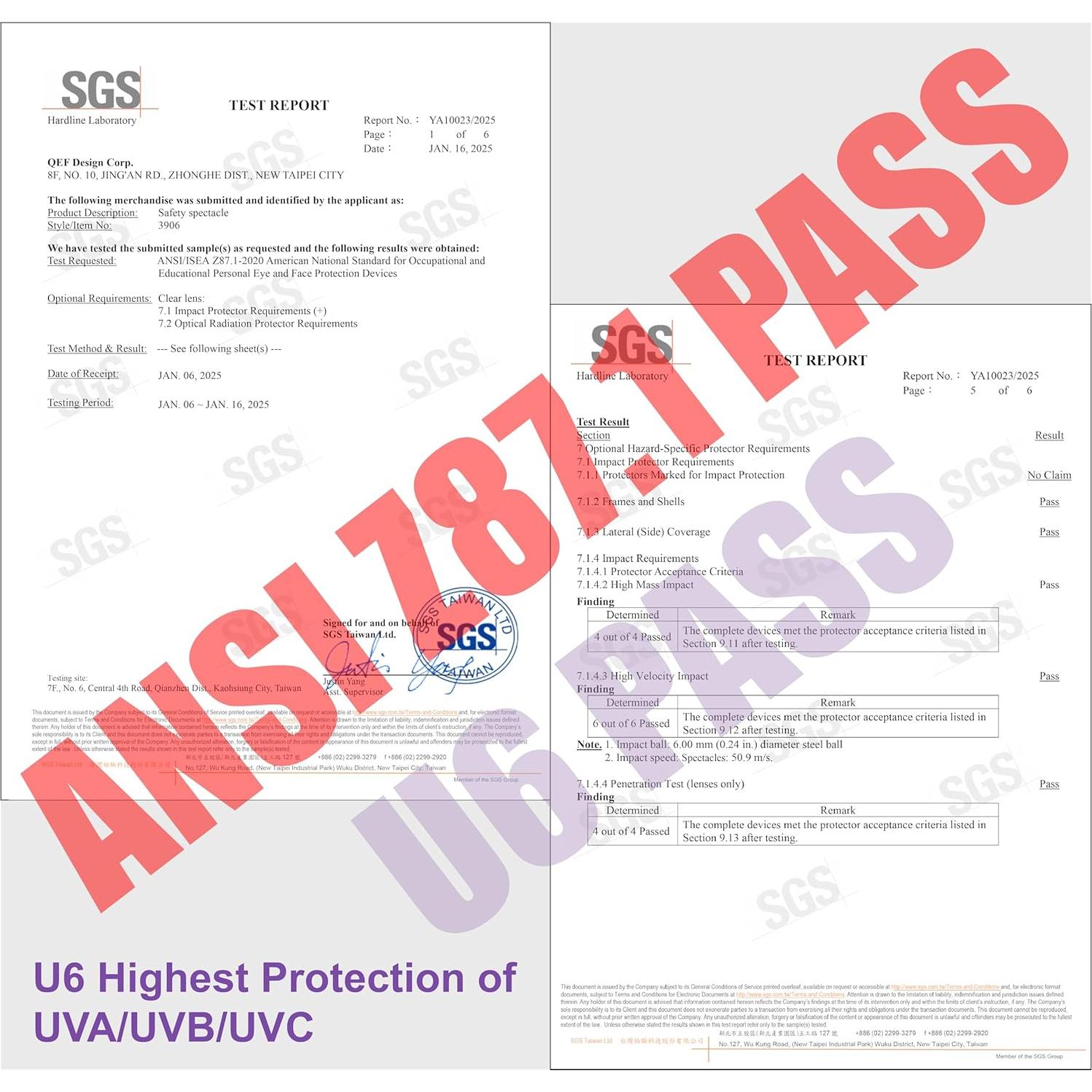 Gafas de Seguridad HUNTERSKY ANSI Z87 Anti Fog UV400