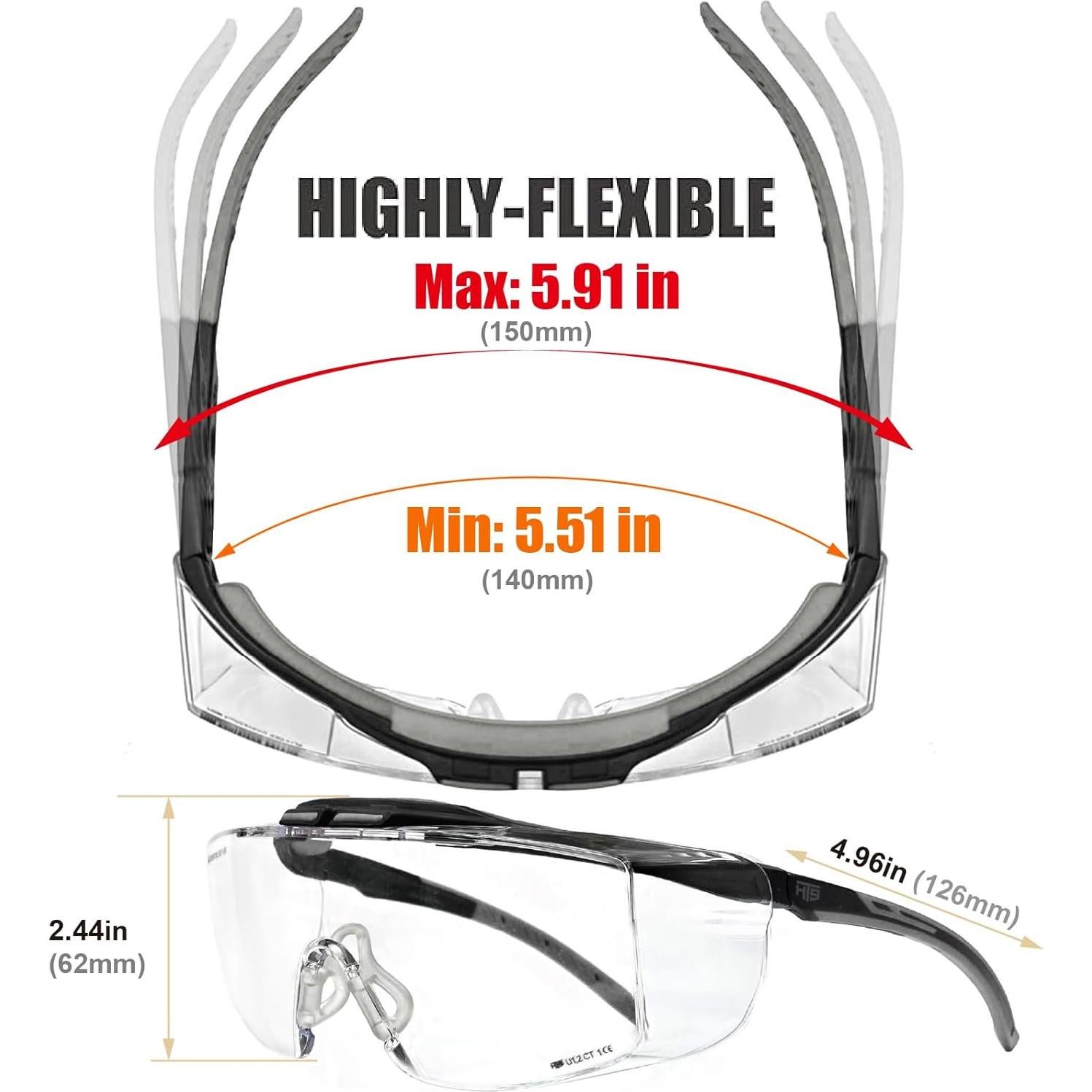 Gafas de Seguridad HUNTERSKY ANSI Z87 Anti Fog UV400