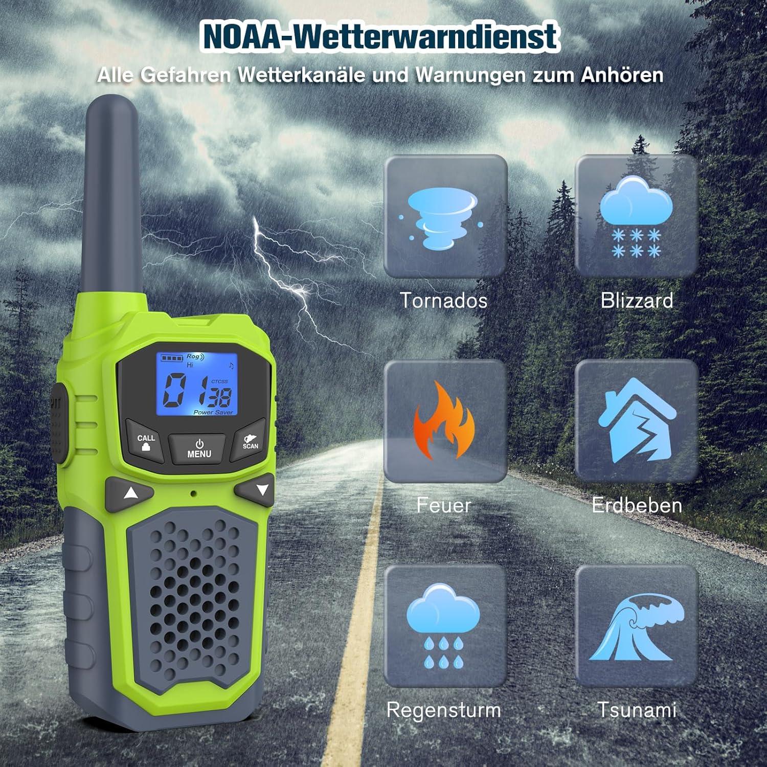 Walkie Talkies WokTok 2 Paquetes Verde Claro 22 Canales