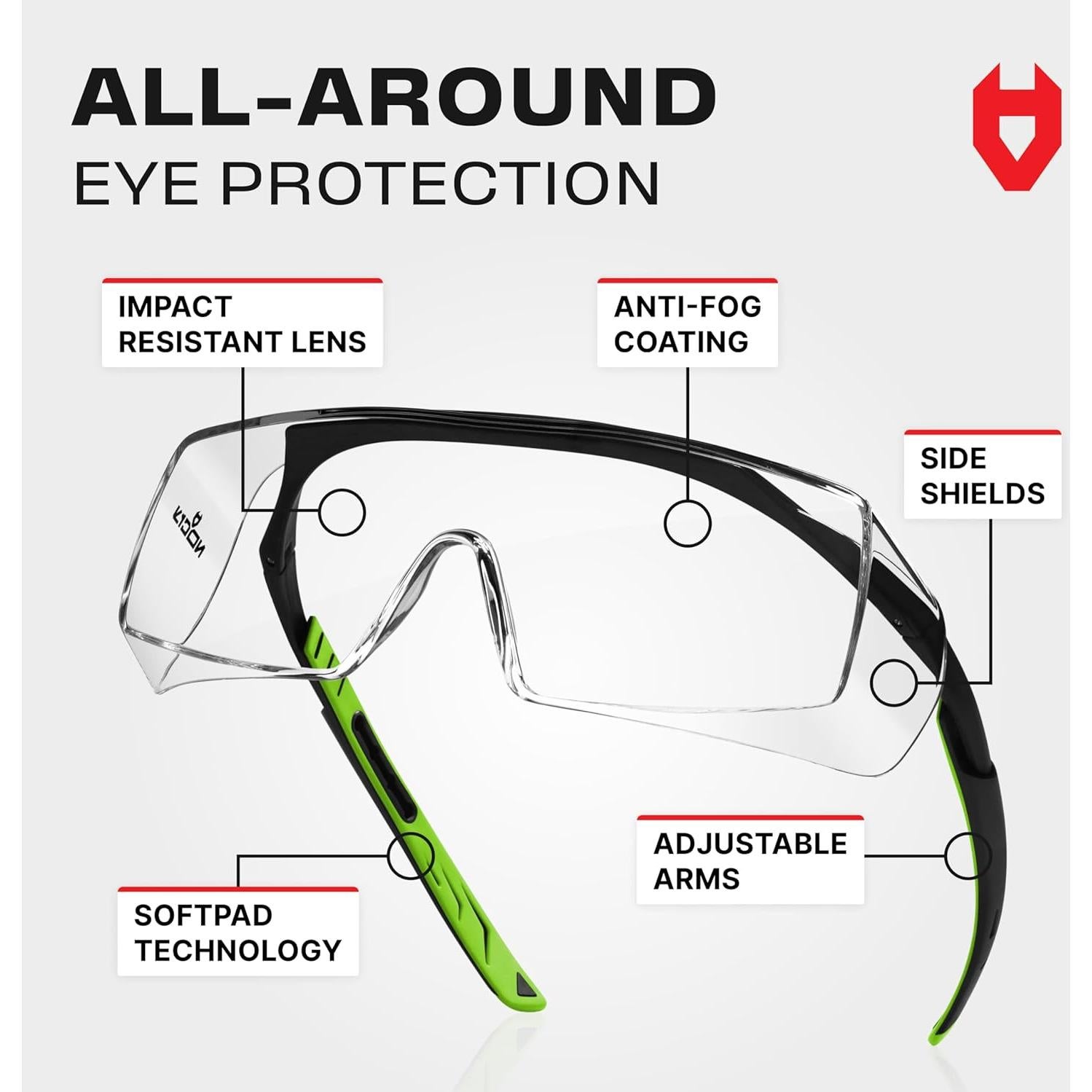 Gafas de Seguridad NoCry OverSpecs+ Anti-vapor UV 100%