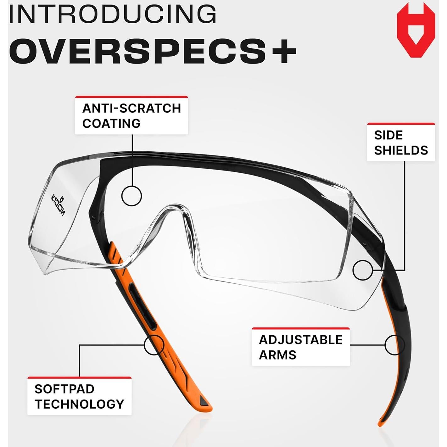 Gafas de Seguridad NoCry sobre Gafas Recetadas UV400