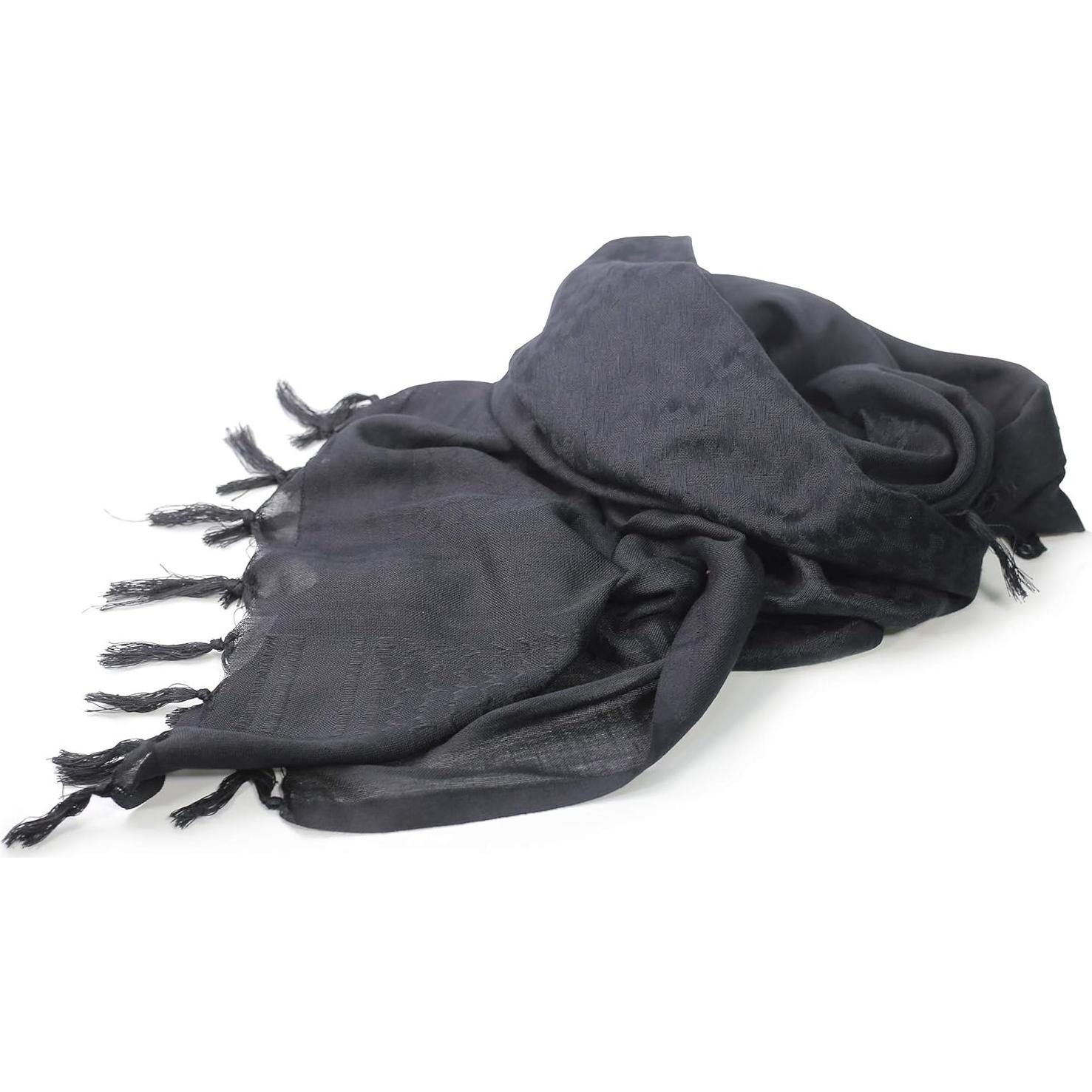 Bufanda Táctica Militar Luxns Shemagh 100% Algodón Negra