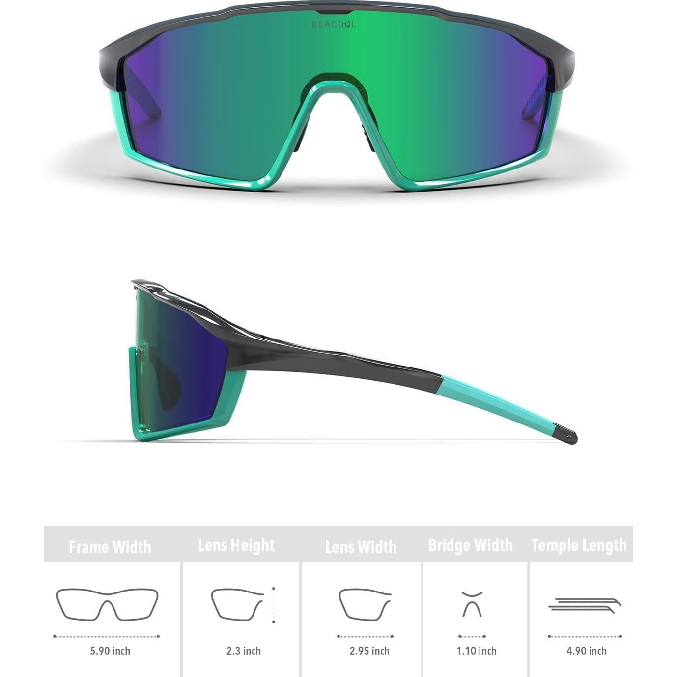 Gafas de Ciclismo BEACOOL Polarizadas UV400 para Adultos