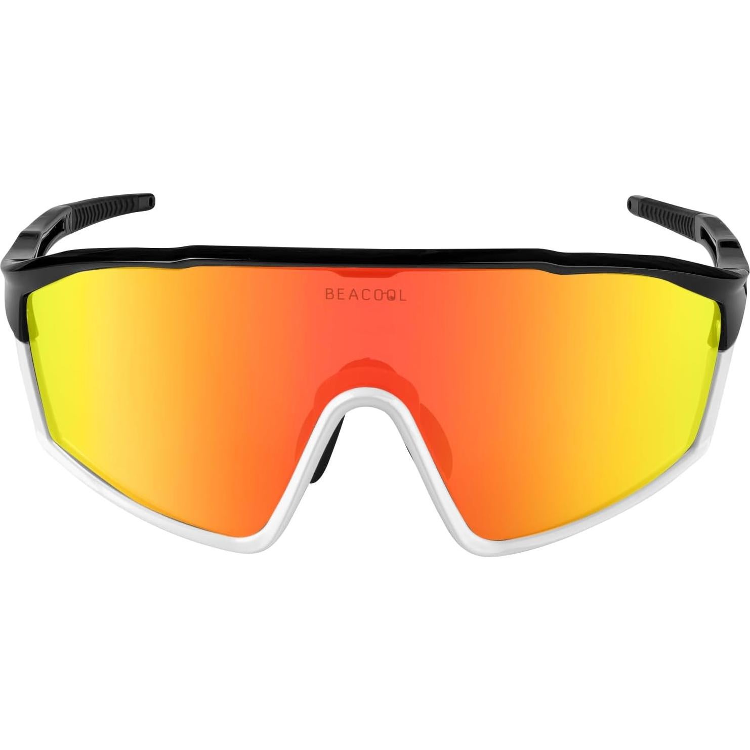 Gafas de Ciclismo BEACOOL Polarizadas UV400 Negrorojo
